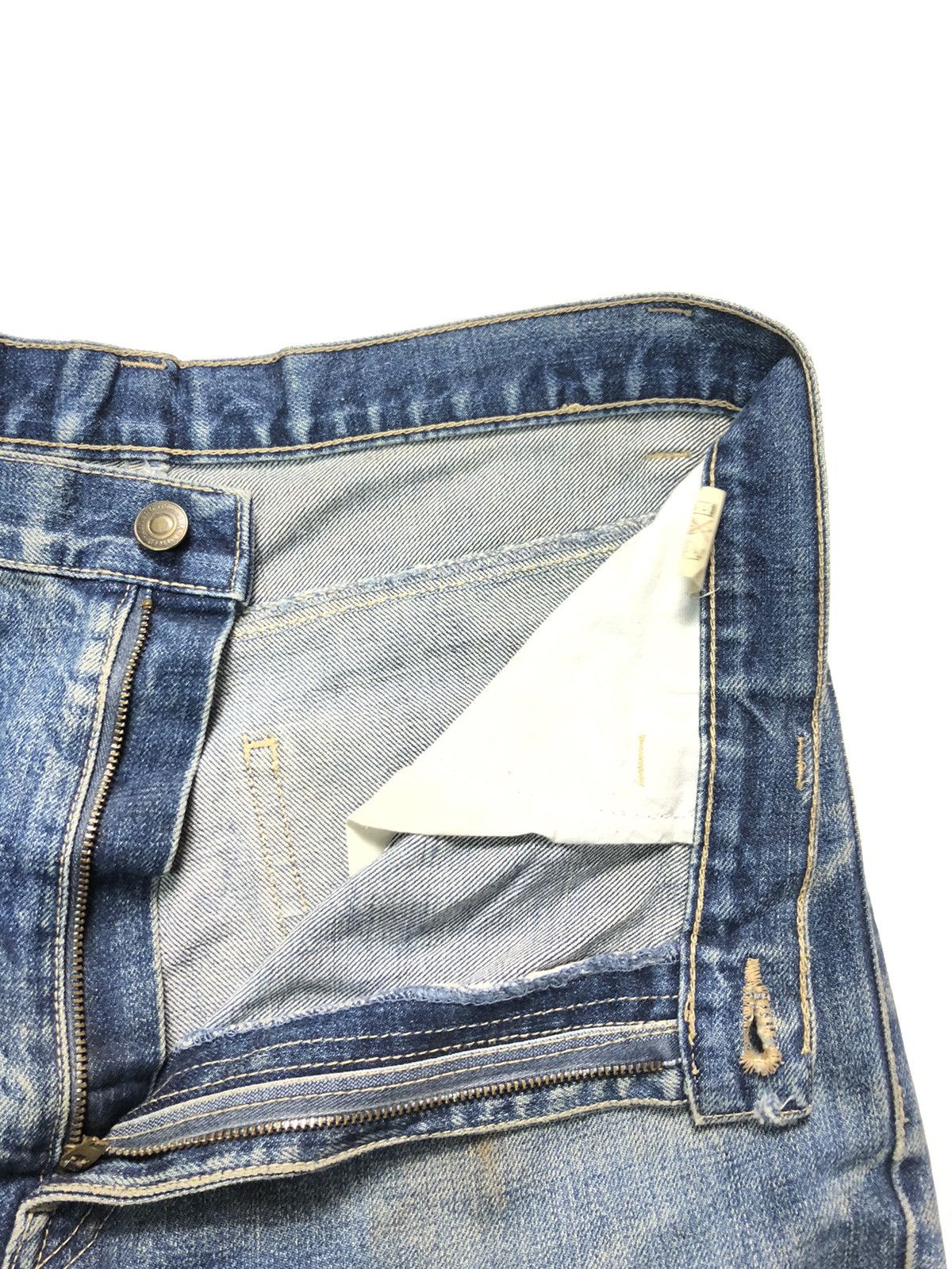 Japanese Brand JAPANESE BRAND DISTRESSED BLUE WASH DENIM Size US 33 - 4 Thumbnail