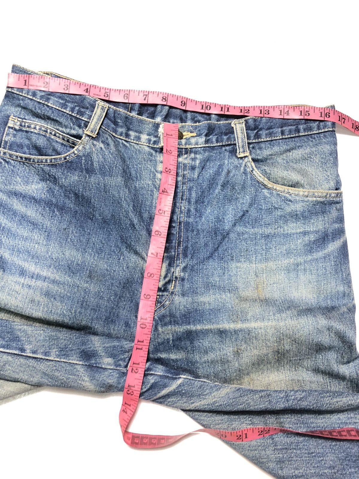 Japanese Brand JAPANESE BRAND DISTRESSED BLUE WASH DENIM Size US 33 - 11 Thumbnail