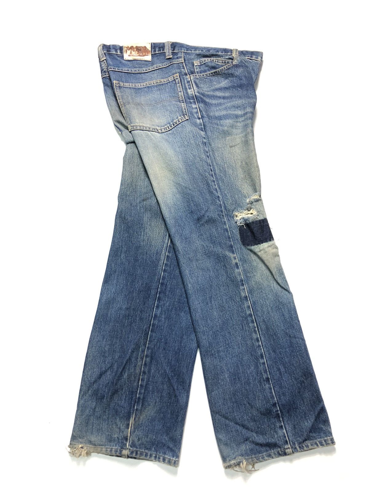 Japanese Brand JAPANESE BRAND DISTRESSED BLUE WASH DENIM Size US 33 - 10 Thumbnail
