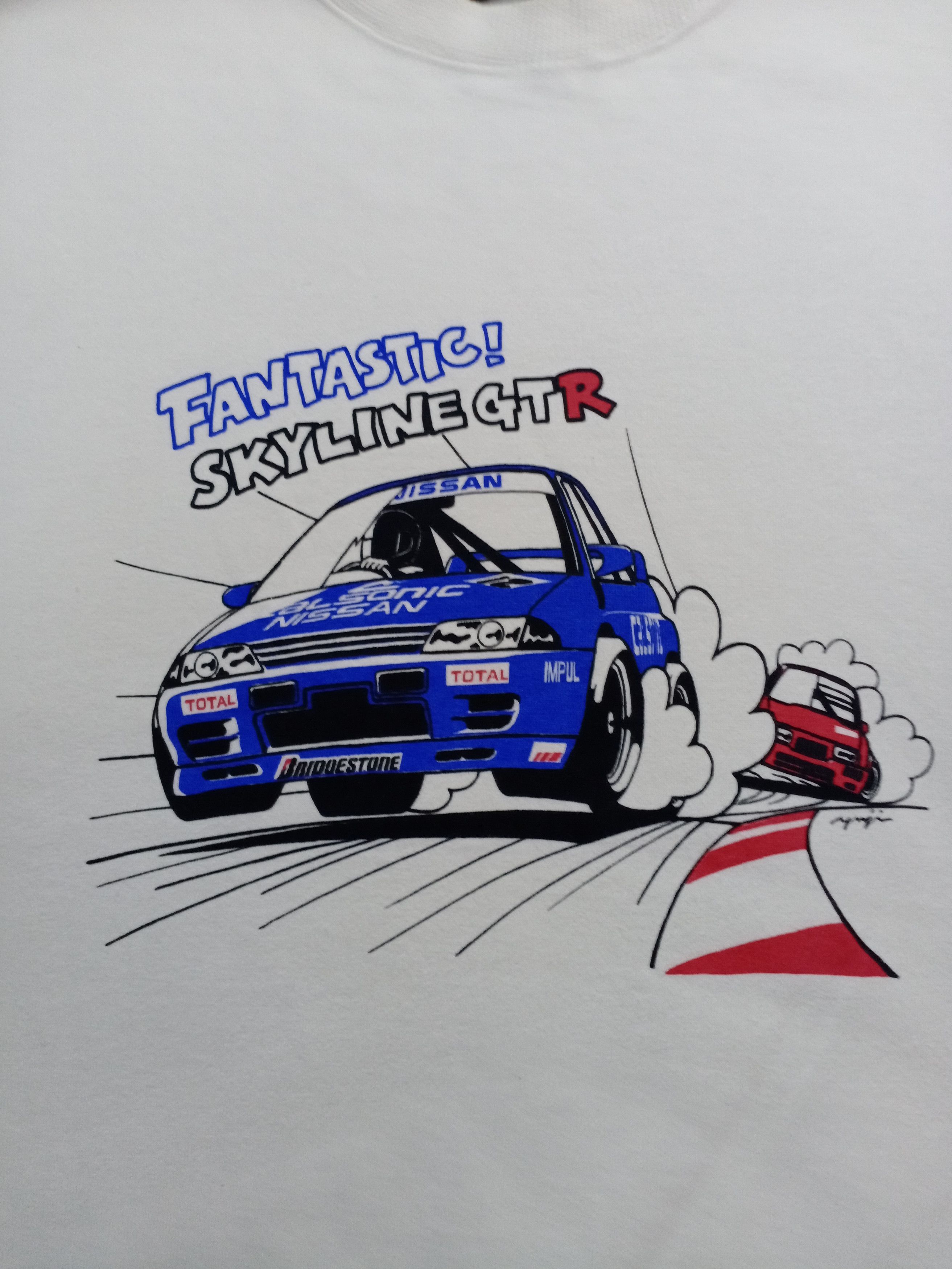Gear for Sports × Sports Specialties MegaRare Vtg Nissan Skyline GTR Parody Fantastic Sweatshirt Size US L / EU 52-54 / 3 - 5 Thumbnail