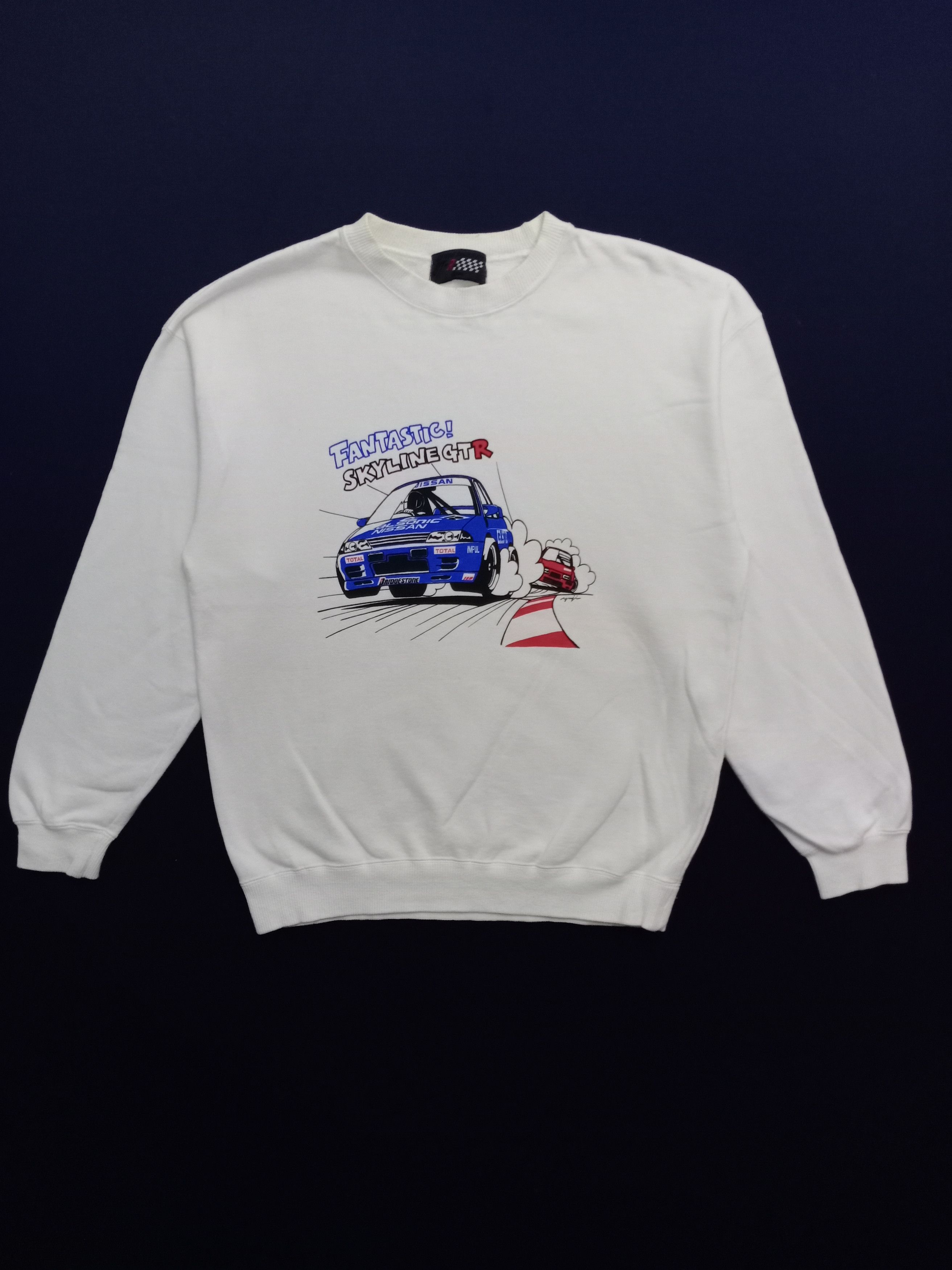 Gear for Sports × Sports Specialties MegaRare Vtg Nissan Skyline GTR Parody Fantastic Sweatshirt Size US L / EU 52-54 / 3 - 1 Thumbnail