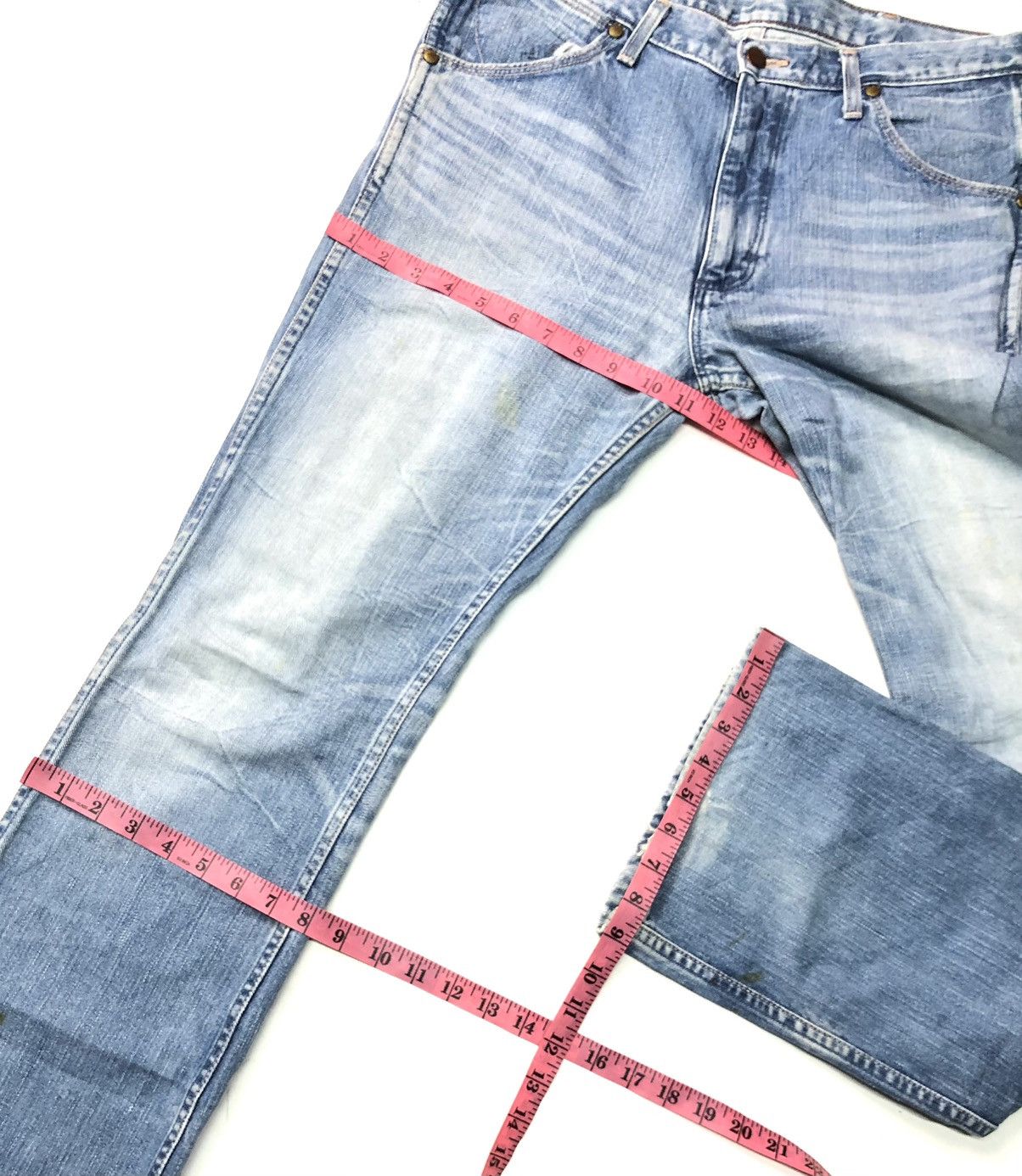 Edwin × Vintage VINTAGE EDWIN BLUE WASH DISSTRESSED DENIM Size US 32 / EU 48 - 16 Thumbnail