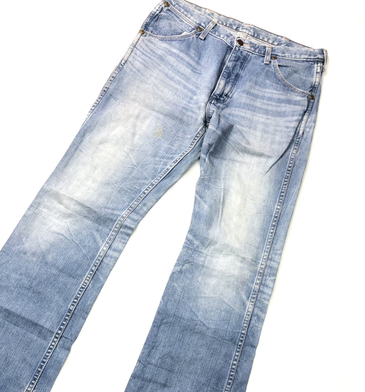 Edwin × Vintage VINTAGE EDWIN BLUE WASH DISSTRESSED DENIM Size US 32 / EU 48 - 4 Thumbnail
