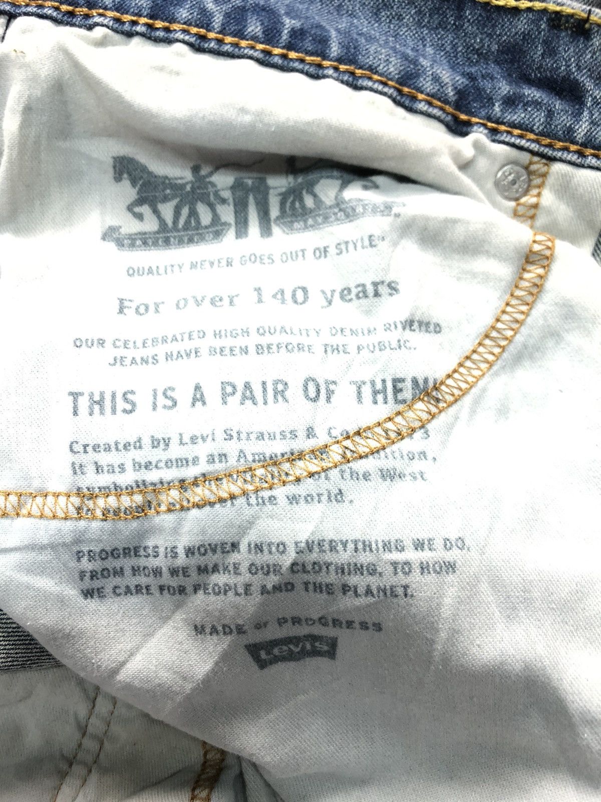 Levi's × Vintage VINTAGE LEVIS 511 BLUE WASH DISTRESSED DENIM Size US 33 - 10 Thumbnail