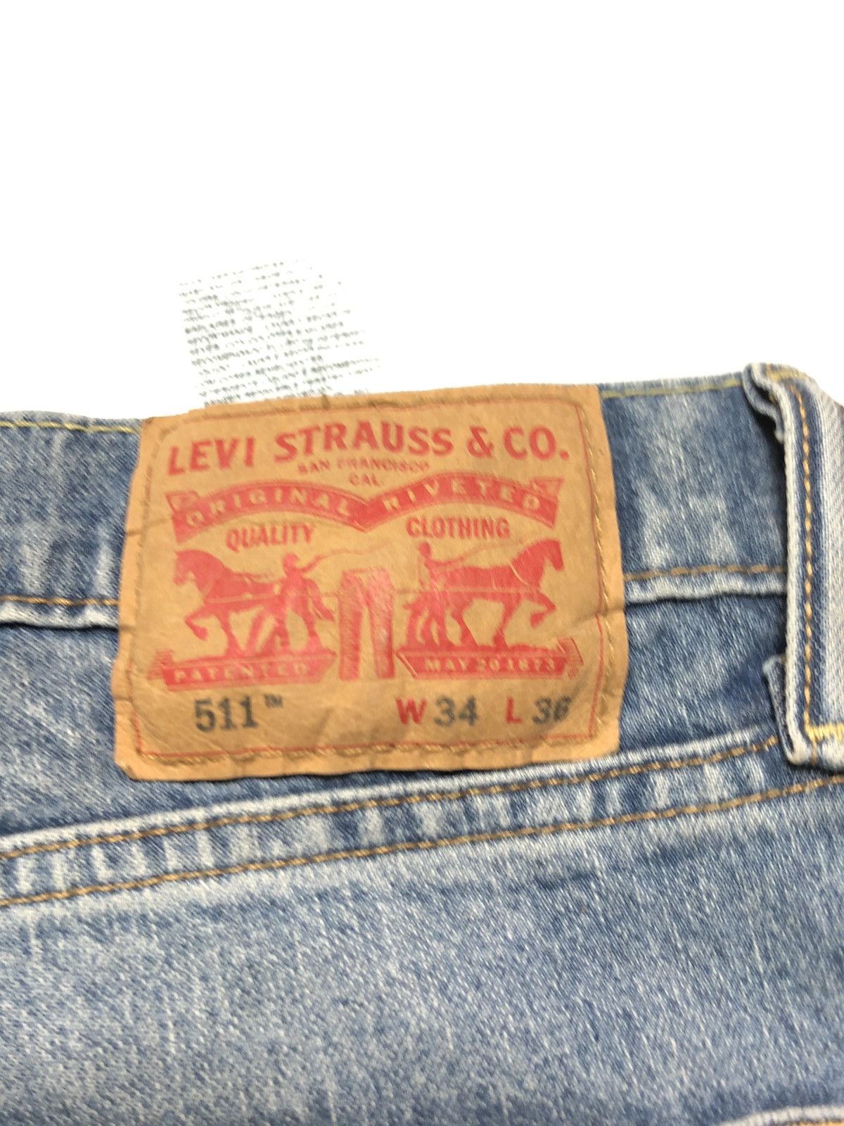 Levi's × Vintage VINTAGE LEVIS 511 BLUE WASH DISTRESSED DENIM Size US 33 - 14 Thumbnail