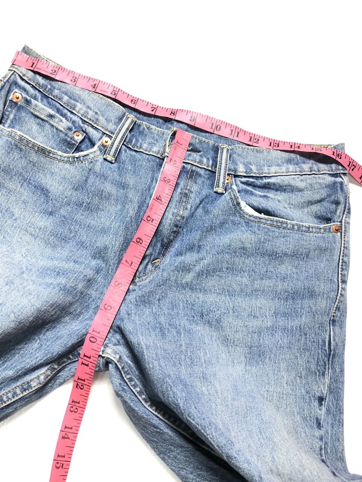 Levi's × Vintage VINTAGE LEVIS 511 BLUE WASH DISTRESSED DENIM Size US 33 - 17 Thumbnail