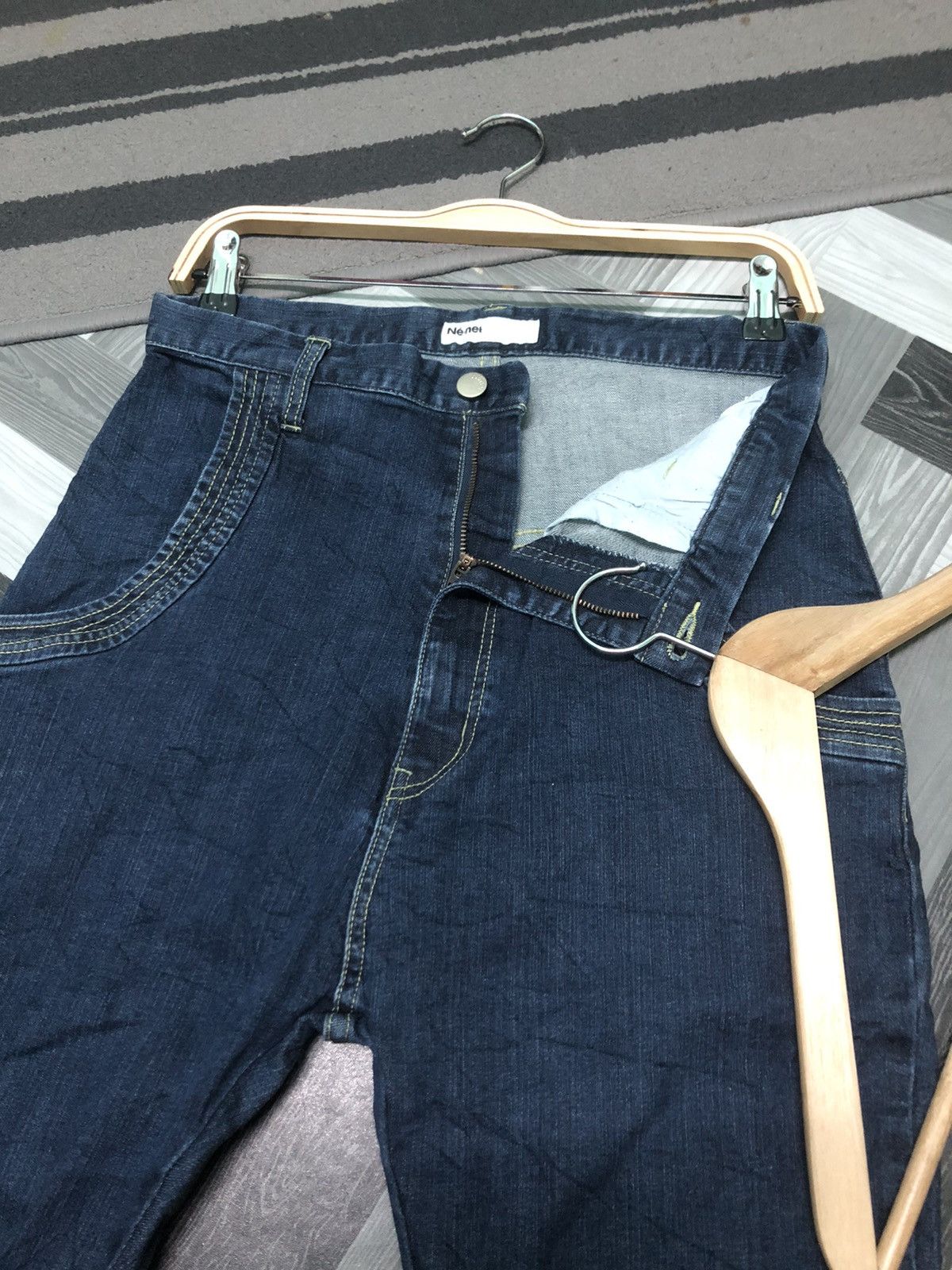 Issey Miyake × Japanese Brand × Ne-Net Ne-NET ISSEY MIYAKE CROPPED HIGH RISE DENIM JEANS Size US 30 / EU 46 - 4 Thumbnail