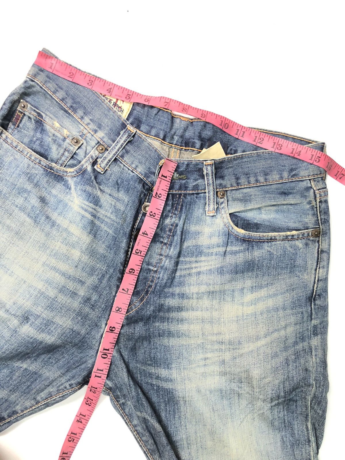 Abercrombie & Fitch × Vintage VINTAGE A&F BLUE WASH DISSTRESSED DENIM Size US 30 / EU 46 - 13 Thumbnail