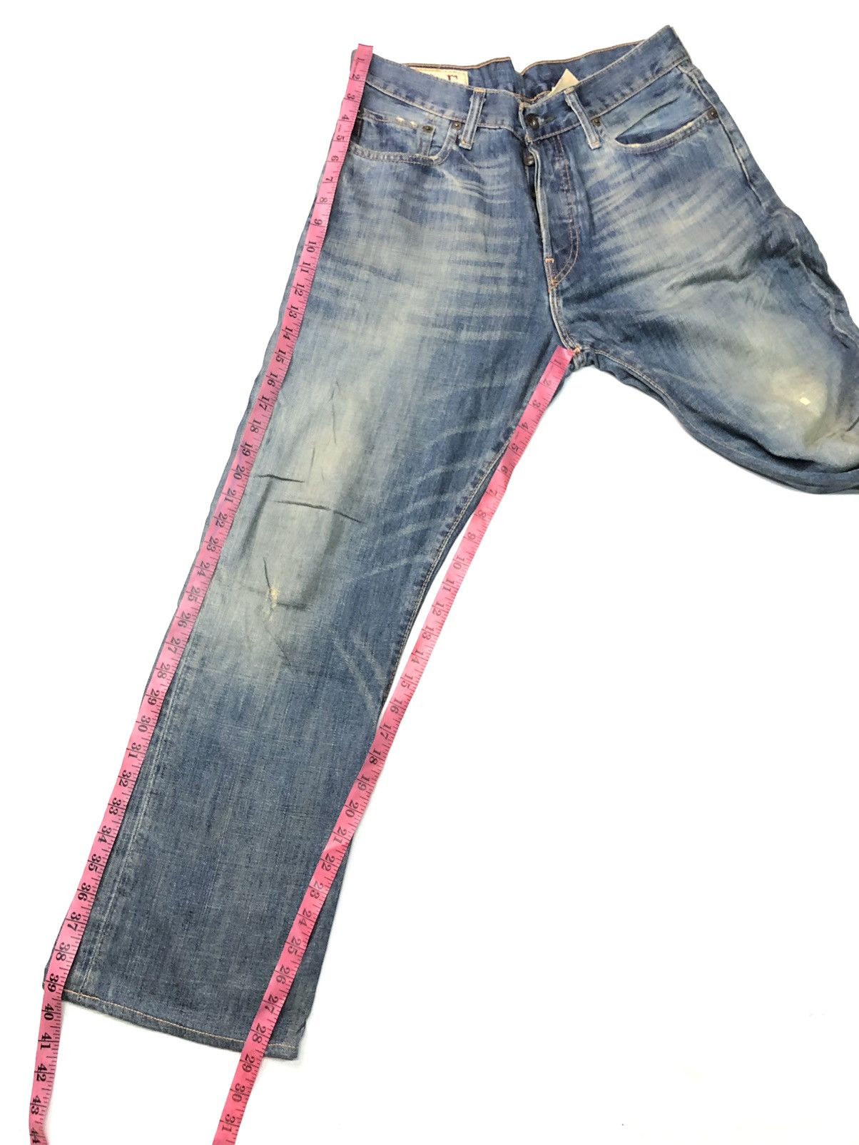 Abercrombie & Fitch × Vintage VINTAGE A&F BLUE WASH DISSTRESSED DENIM Size US 30 / EU 46 - 14 Thumbnail