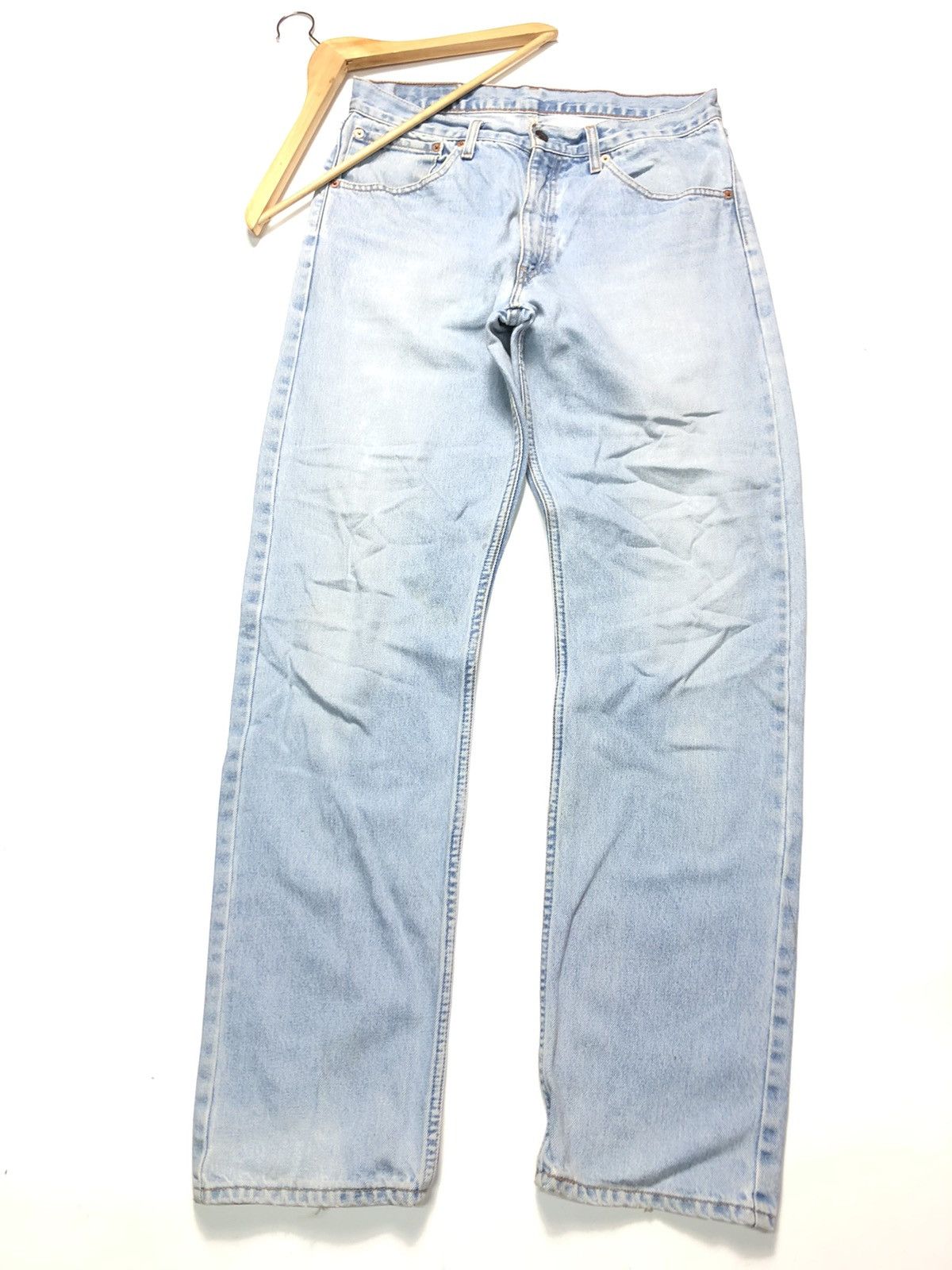 Levi's Vintage Clothing × Vintage VINTAGE LEVIS 521 LIGHT BLUE WASH DISTRESSED DENIM Size US 32 / EU 48 - 5 Thumbnail