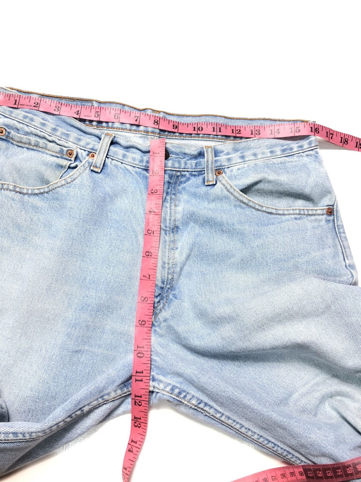 Levi's Vintage Clothing × Vintage VINTAGE LEVIS 521 LIGHT BLUE WASH DISTRESSED DENIM Size US 32 / EU 48 - 13 Thumbnail