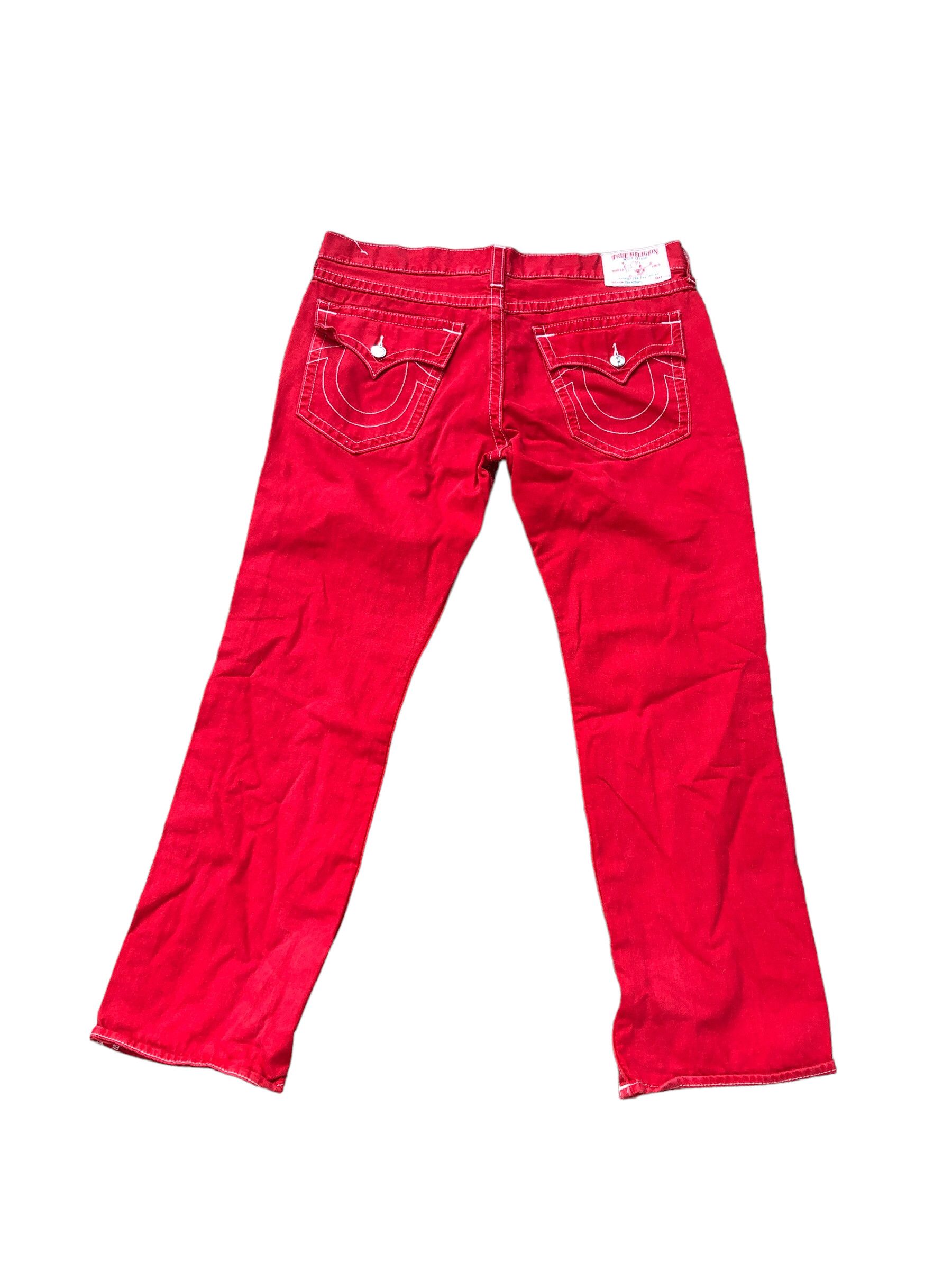 True Religion × Vintage Vintage True Religion Jeans Size 40 STRAIGHT FLAP T Red Size US 40 / EU 56 - 3 Thumbnail