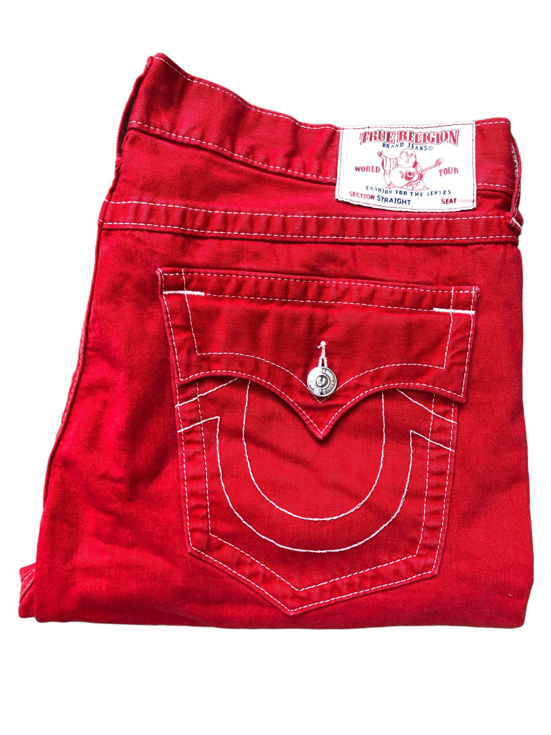 True Religion × Vintage Vintage True Religion Jeans Size 40 STRAIGHT FLAP T Red Size US 40 / EU 56 - 9 Thumbnail