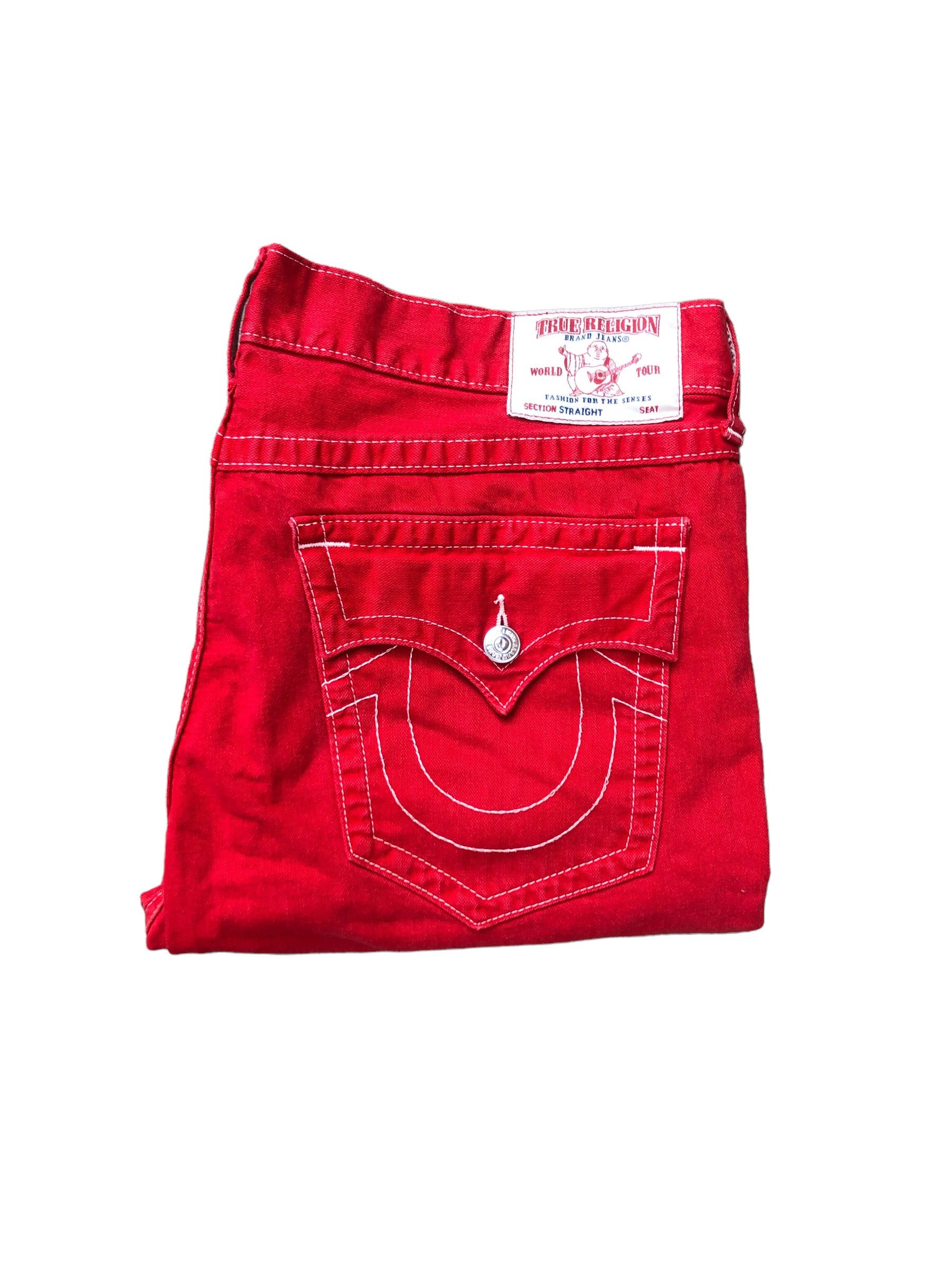True Religion × Vintage Vintage True Religion Jeans Size 40 STRAIGHT FLAP T Red Size US 40 / EU 56 - 8 Thumbnail