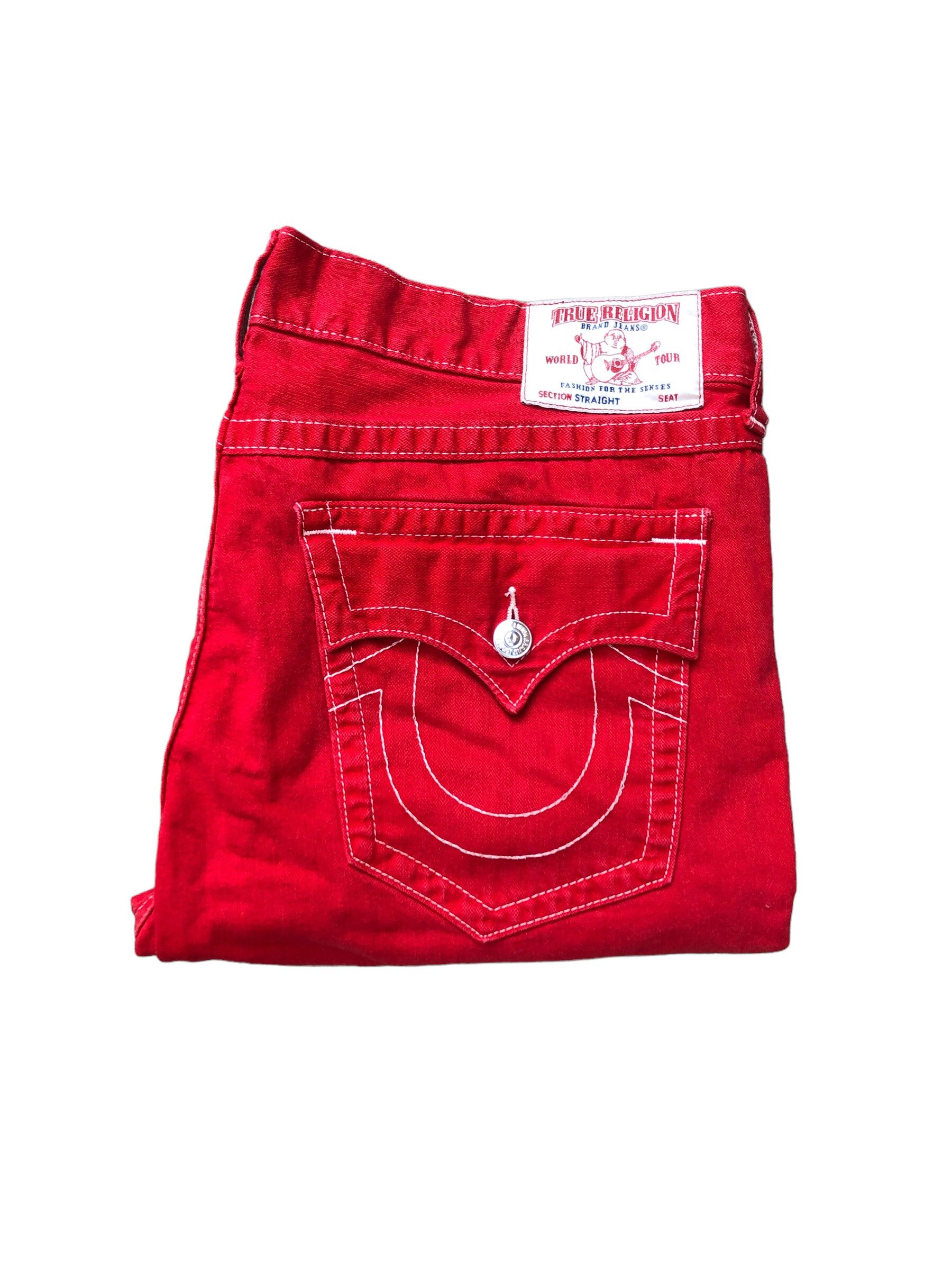 True Religion × Vintage Vintage True Religion Jeans Size 40 STRAIGHT FLAP T Red Size US 40 / EU 56 - 1 Thumbnail
