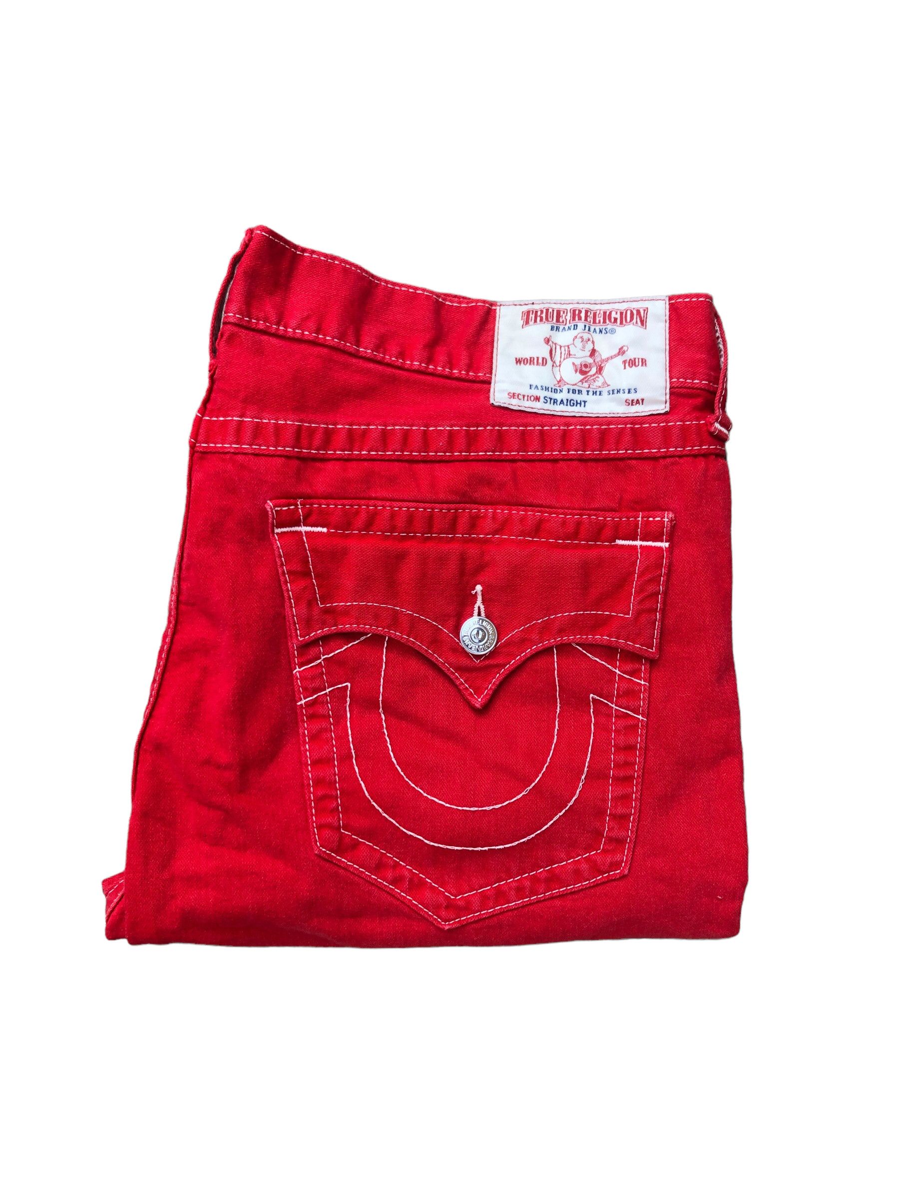 True Religion × Vintage Vintage True Religion Jeans Size 40 STRAIGHT FLAP T Red Size US 40 / EU 56 - 7 Thumbnail