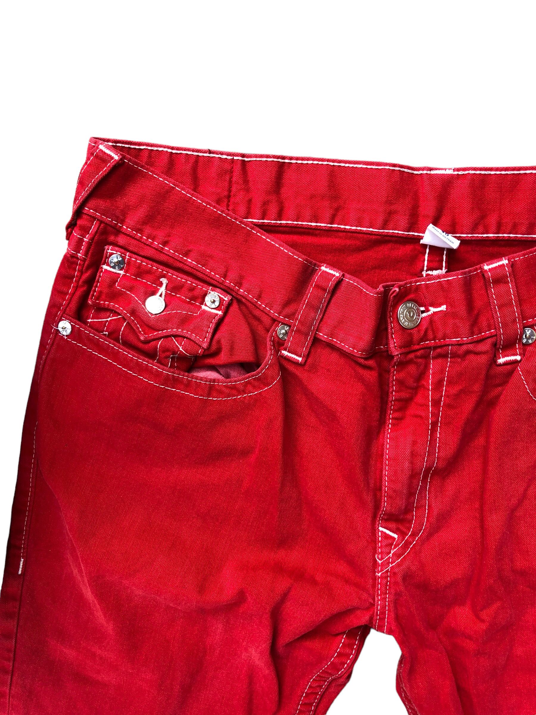 True Religion × Vintage Vintage True Religion Jeans Size 40 STRAIGHT FLAP T Red Size US 40 / EU 56 - 5 Thumbnail