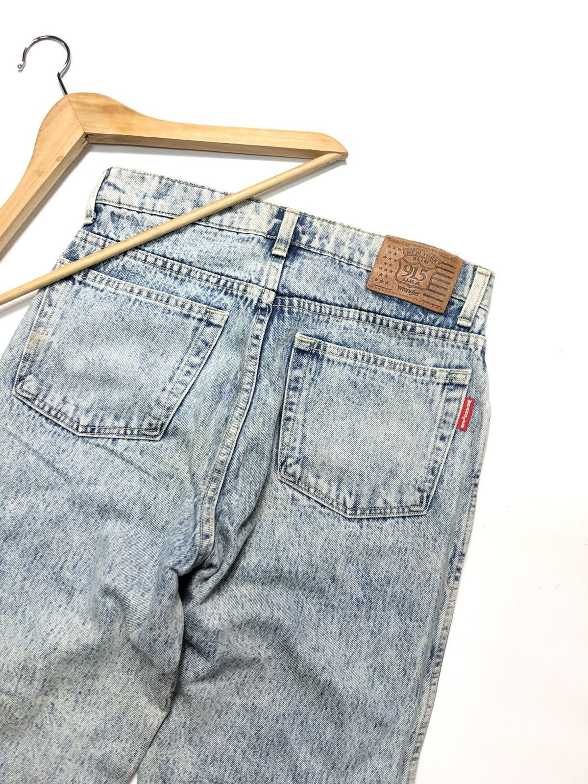 Vintage × Wrangler VINTAGE WRANGLER NY SLIM 915 USA STONE WASH DENIM Size US 28 / EU 44 - 2 Thumbnail