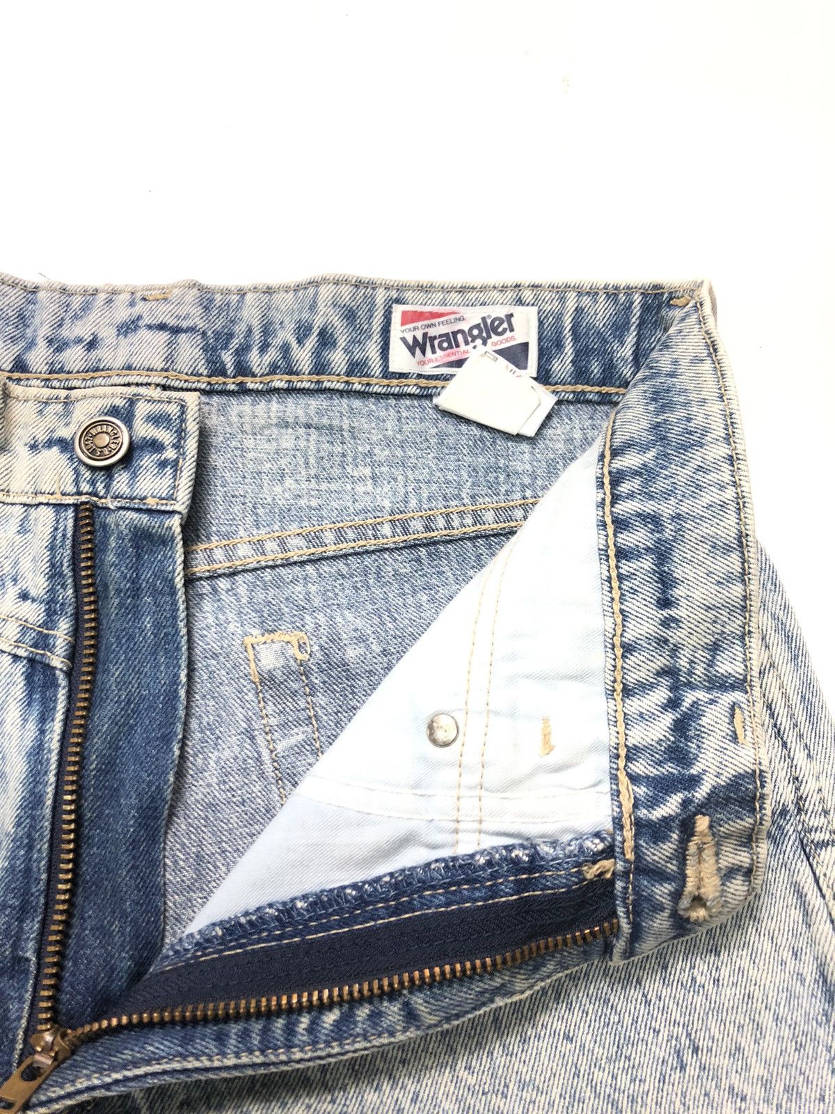 Vintage × Wrangler VINTAGE WRANGLER NY SLIM 915 USA STONE WASH DENIM Size US 28 / EU 44 - 8 Thumbnail
