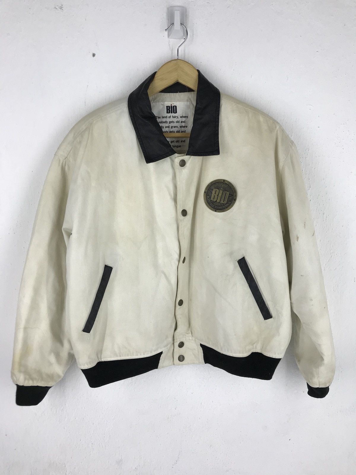 Japanese Brand Bio Roppingi Fitnes SPACE Bomber Jacket Ss 99 Made In Japan Size US M / EU 48-50 / 2 - 2 Thumbnail