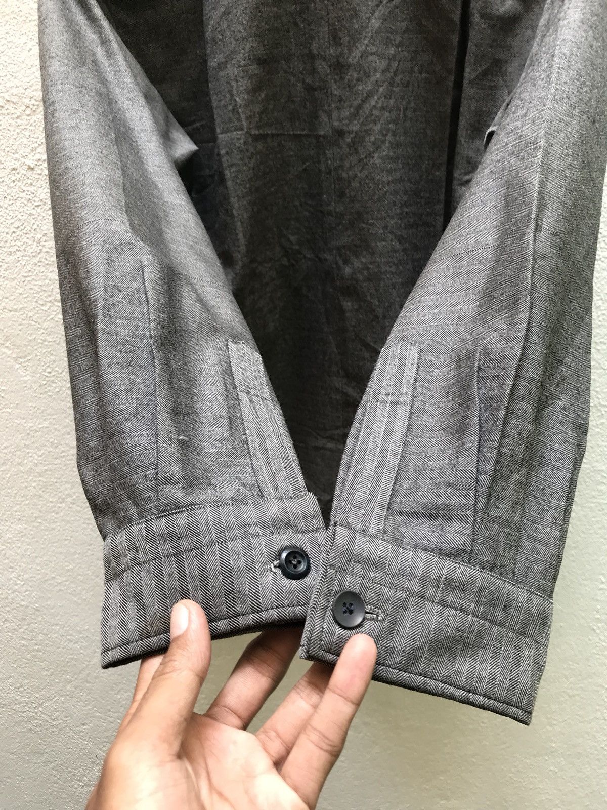 Japanese Brand Vintage wool japanese brand double pocket rare design shirt Size US M / EU 48-50 / 2 - 6 Thumbnail