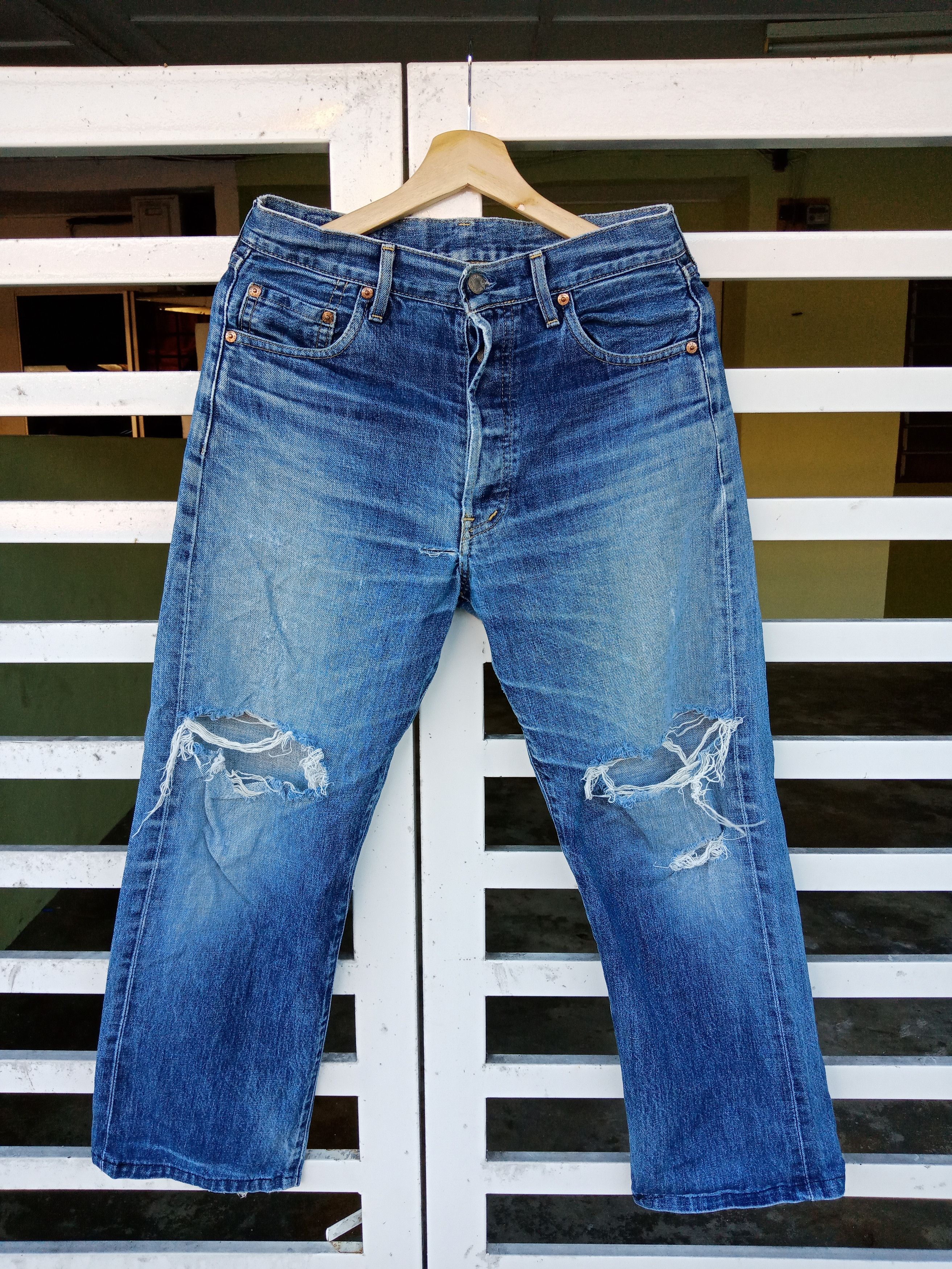 Levi's Levi's 503 Selvedge Distressed Denim Size US 30 / EU 46 - 1 Thumbnail