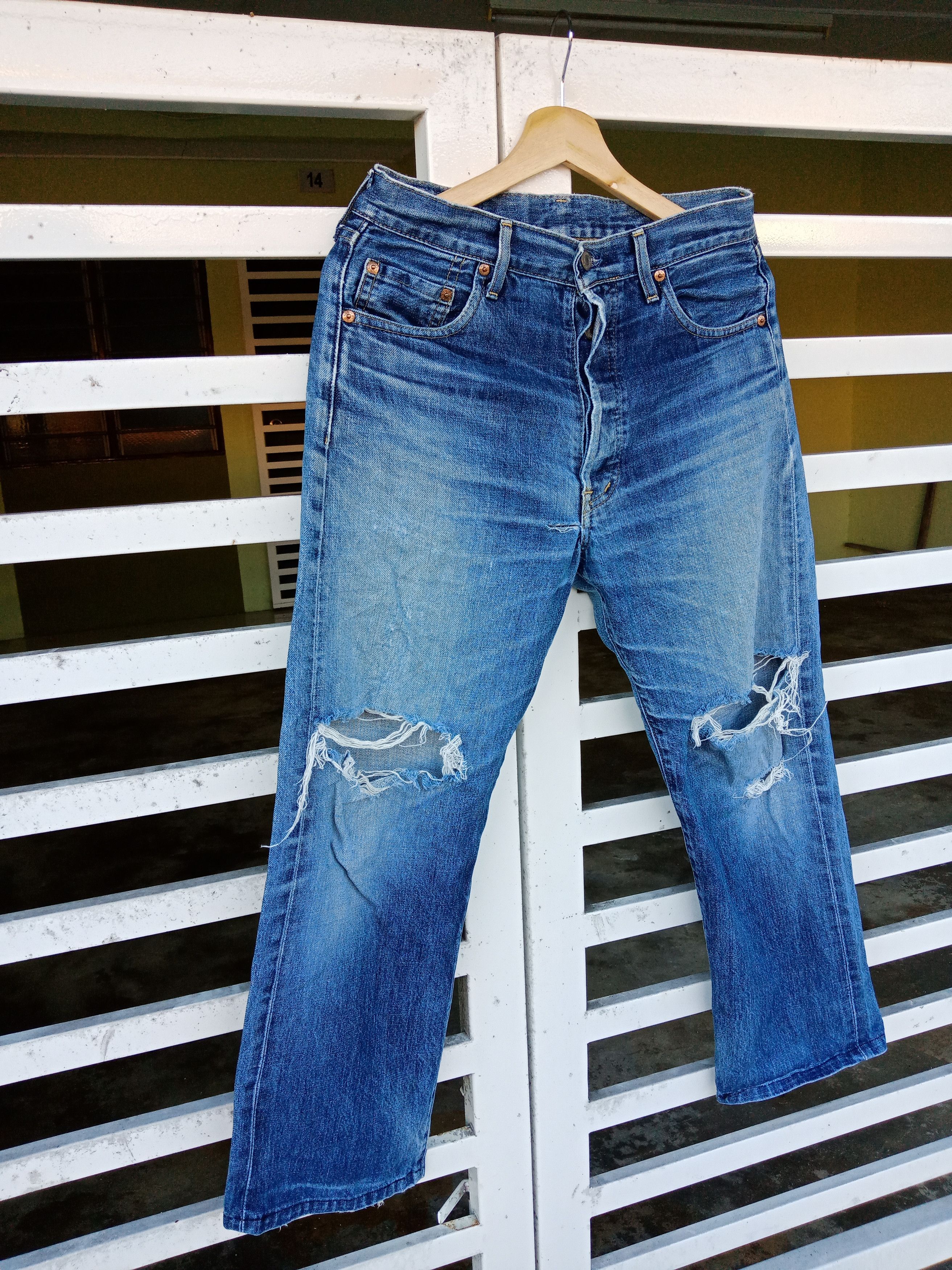 Levi's Levi's 503 Selvedge Distressed Denim Size US 30 / EU 46 - 4 Thumbnail