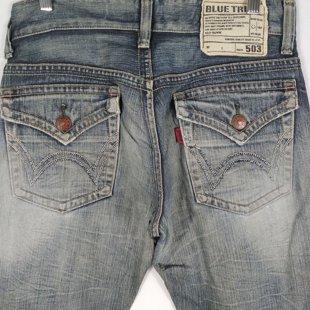 Denime × Edwin × Japanese Brand Vintage Edwin Blue Trip 503 Edwin Denim Jeans Size US 31 - 6 Thumbnail