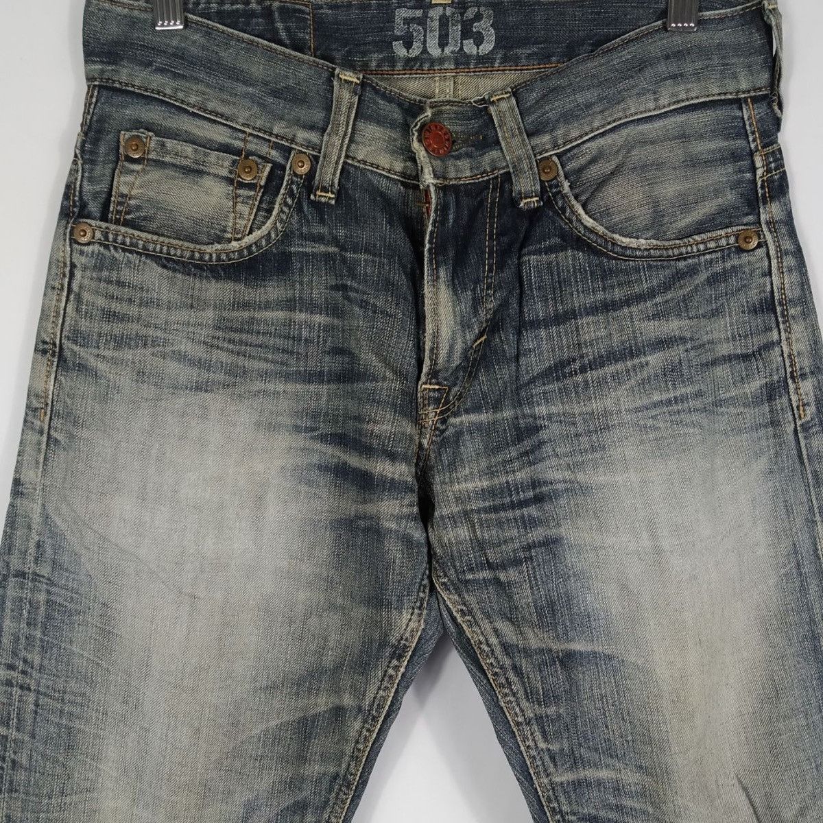 Denime × Edwin × Japanese Brand Vintage Edwin Blue Trip 503 Edwin Denim Jeans Size US 31 - 4 Thumbnail