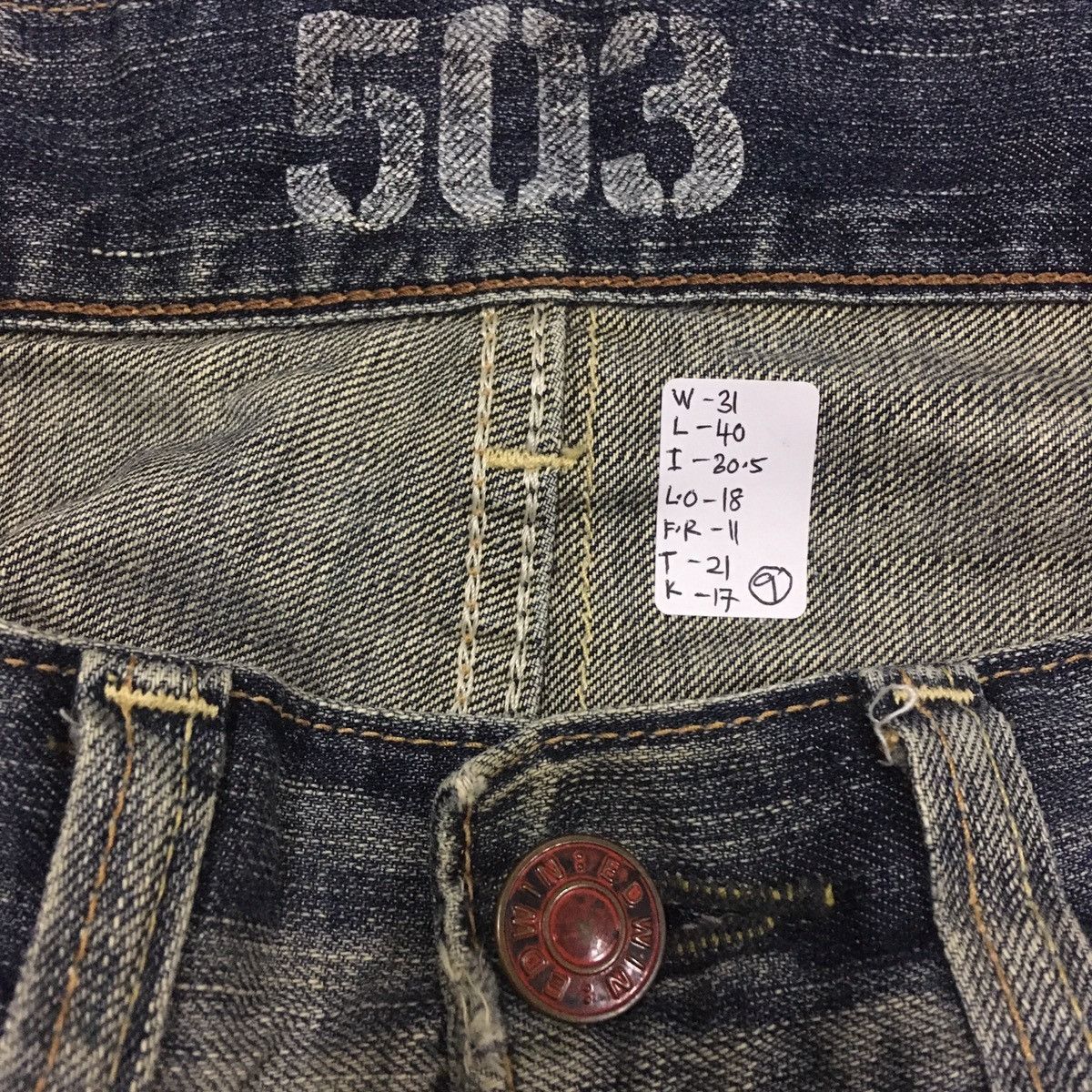 Denime × Edwin × Japanese Brand Vintage Edwin Blue Trip 503 Edwin Denim Jeans Size US 31 - 9 Thumbnail