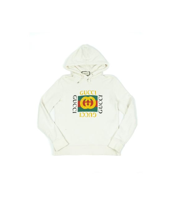 Gucci square hot sale logo hoodie