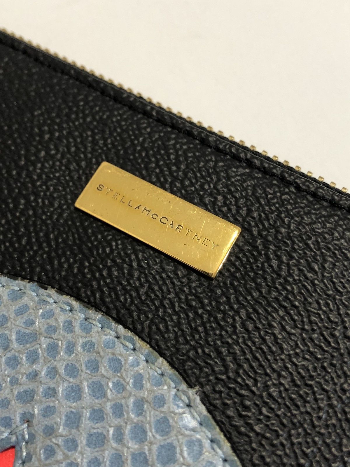 Stella McCartney Stella McCartney Leather Multicolour Snakeskin Zip Clutch Size ONE SIZE - 2 Thumbnail