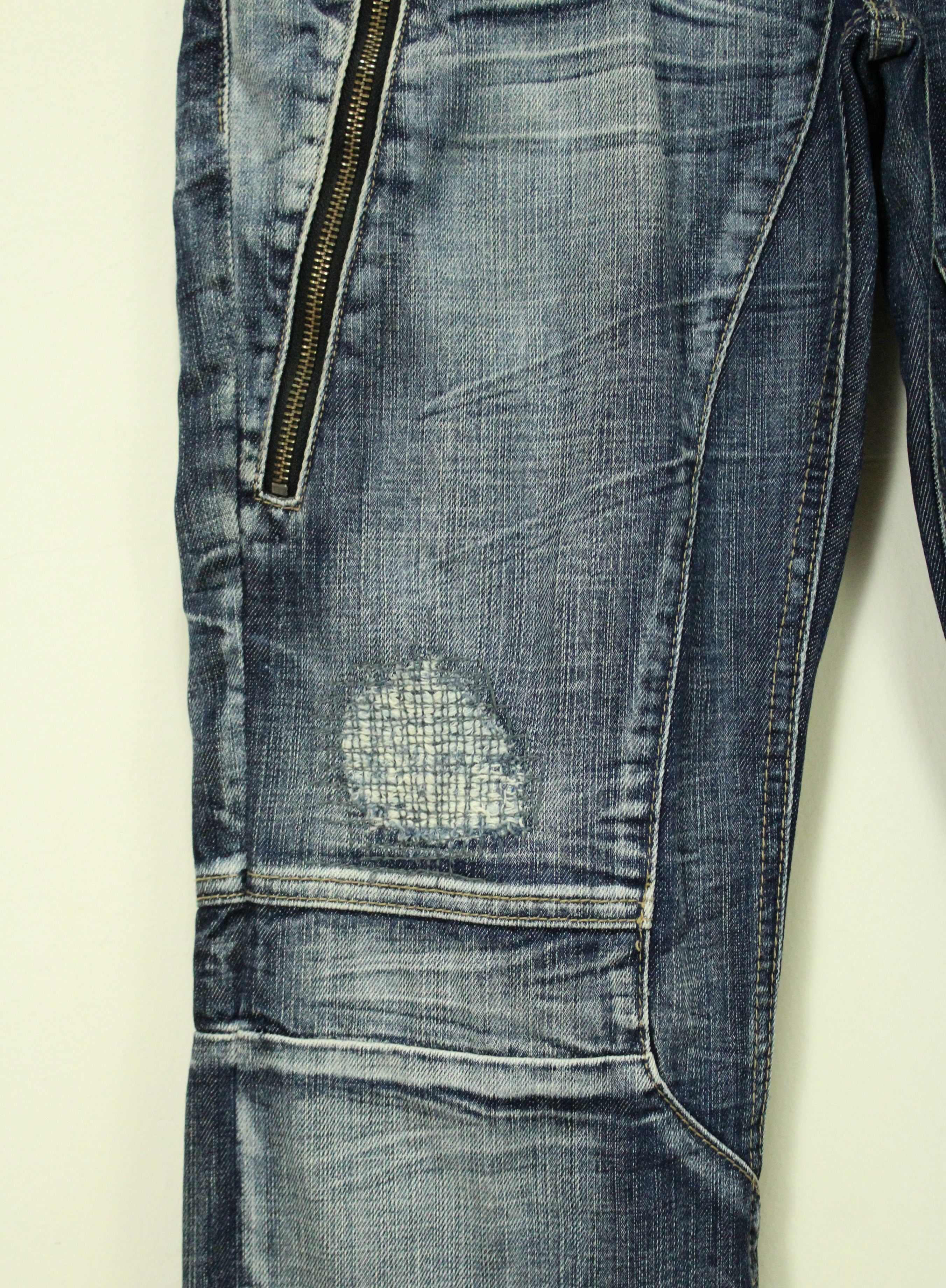 PPFM PPFM Pants Denim Zipper Utility Biker Distressed style Size US 32 / EU 48 - 6 Thumbnail