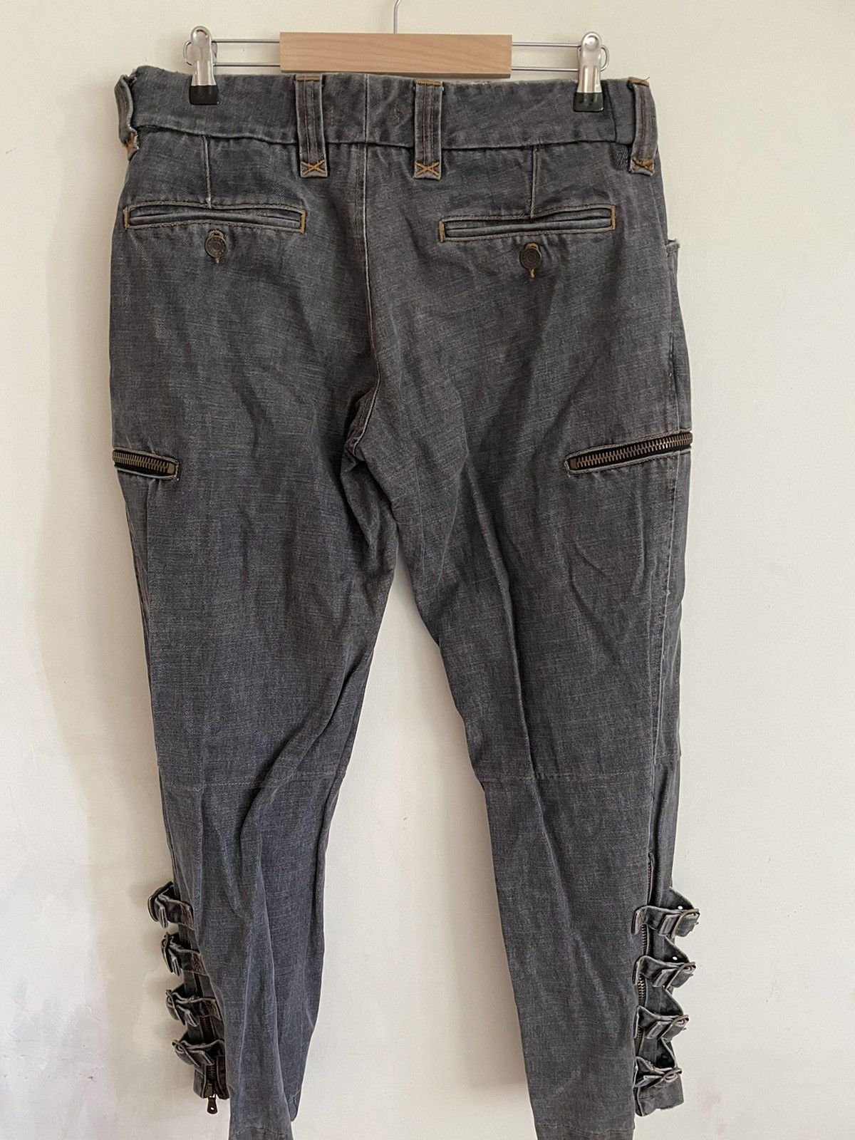 Dolce & Gabbana Dolce Gabbana denim Raw aw2002 Distressed Cargo Biker Laces Size 33" - 13 Thumbnail