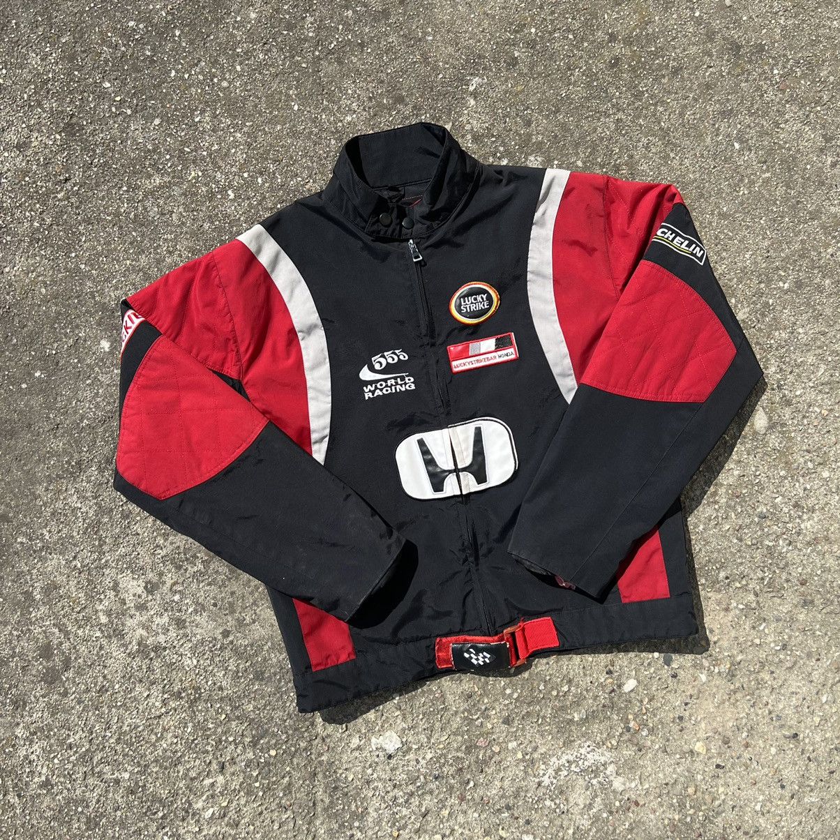Vintage honda vintage leather jacket RARE 90s | Grailed
