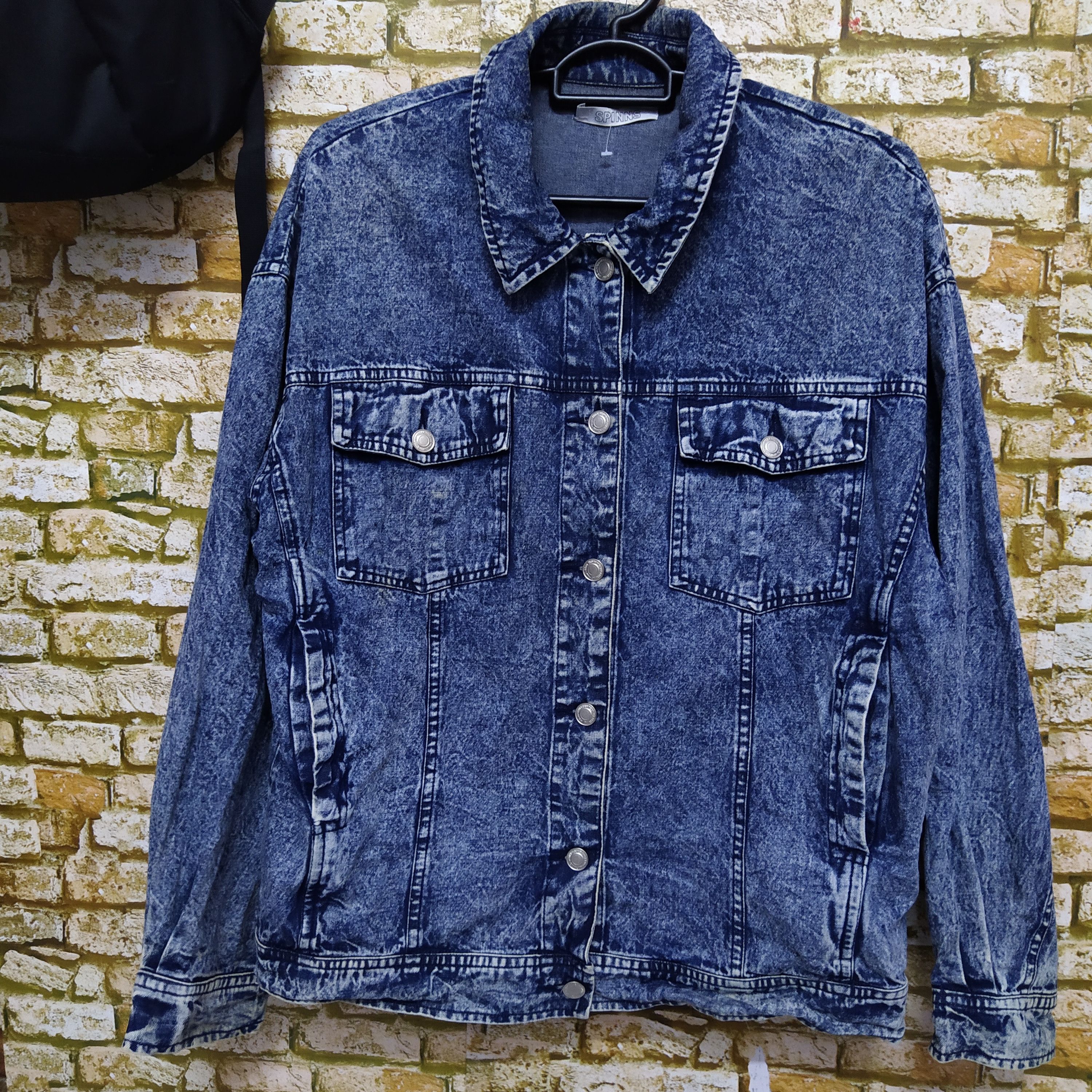 Japanese Brand SPINNS JAPAN DENIM JACKET STONE ACID WASH (D400) Size US L / EU 52-54 / 3 - 1 Thumbnail
