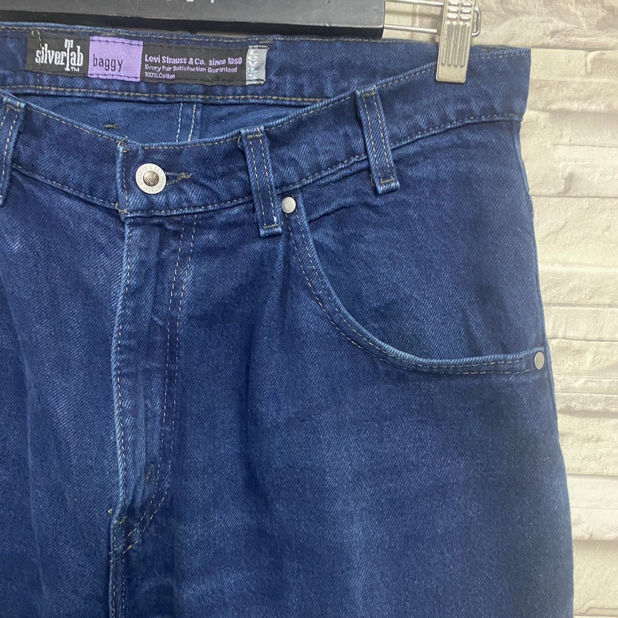 Levi's Vintage 90s Levis Silvertab Baggy Jeans 33x32 Size US 33 - 7 Thumbnail