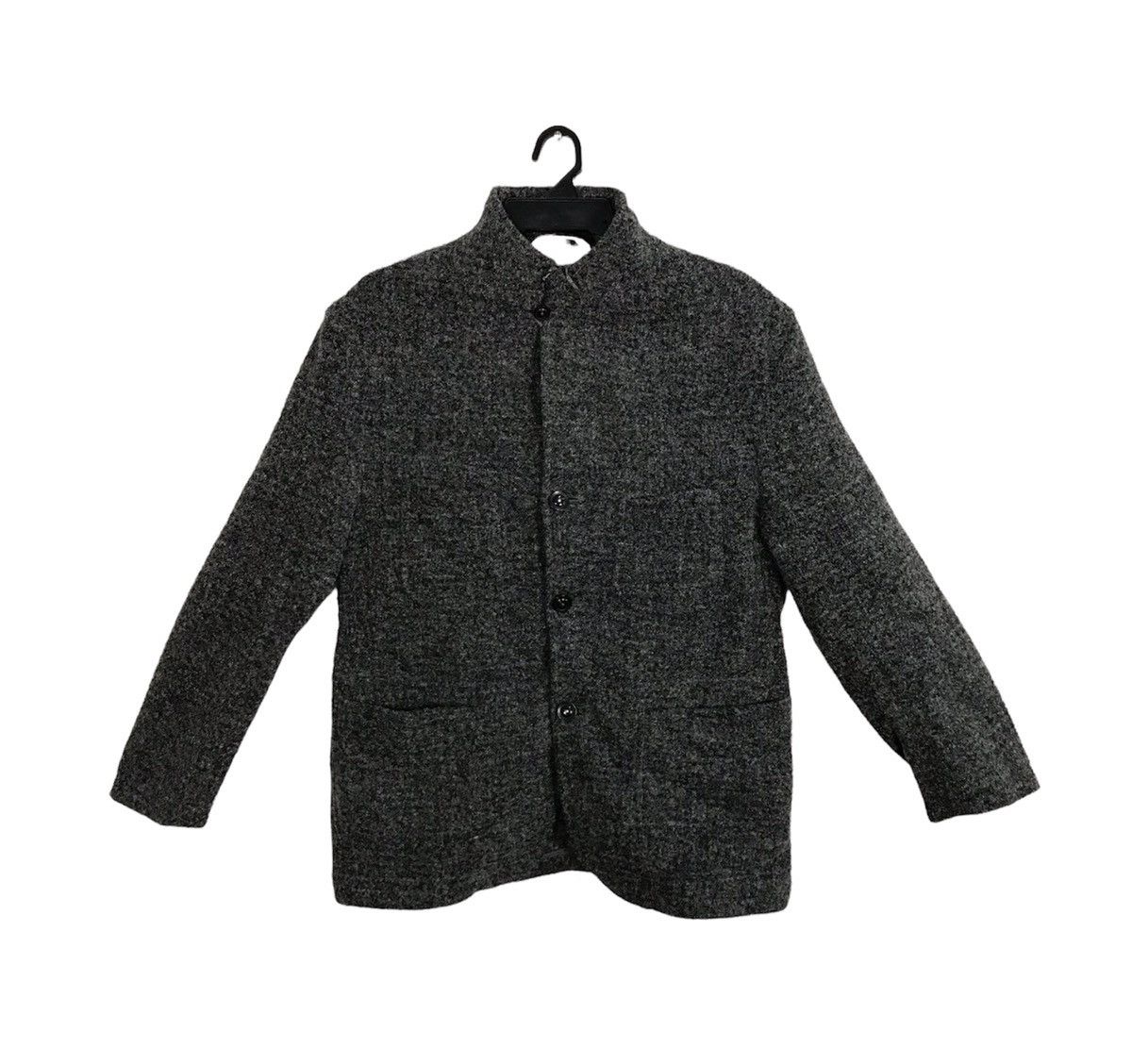 Image of Engineered Garments Engineered Garment Nephentes Production Wool Thick Peajacket in Black (Size Sma