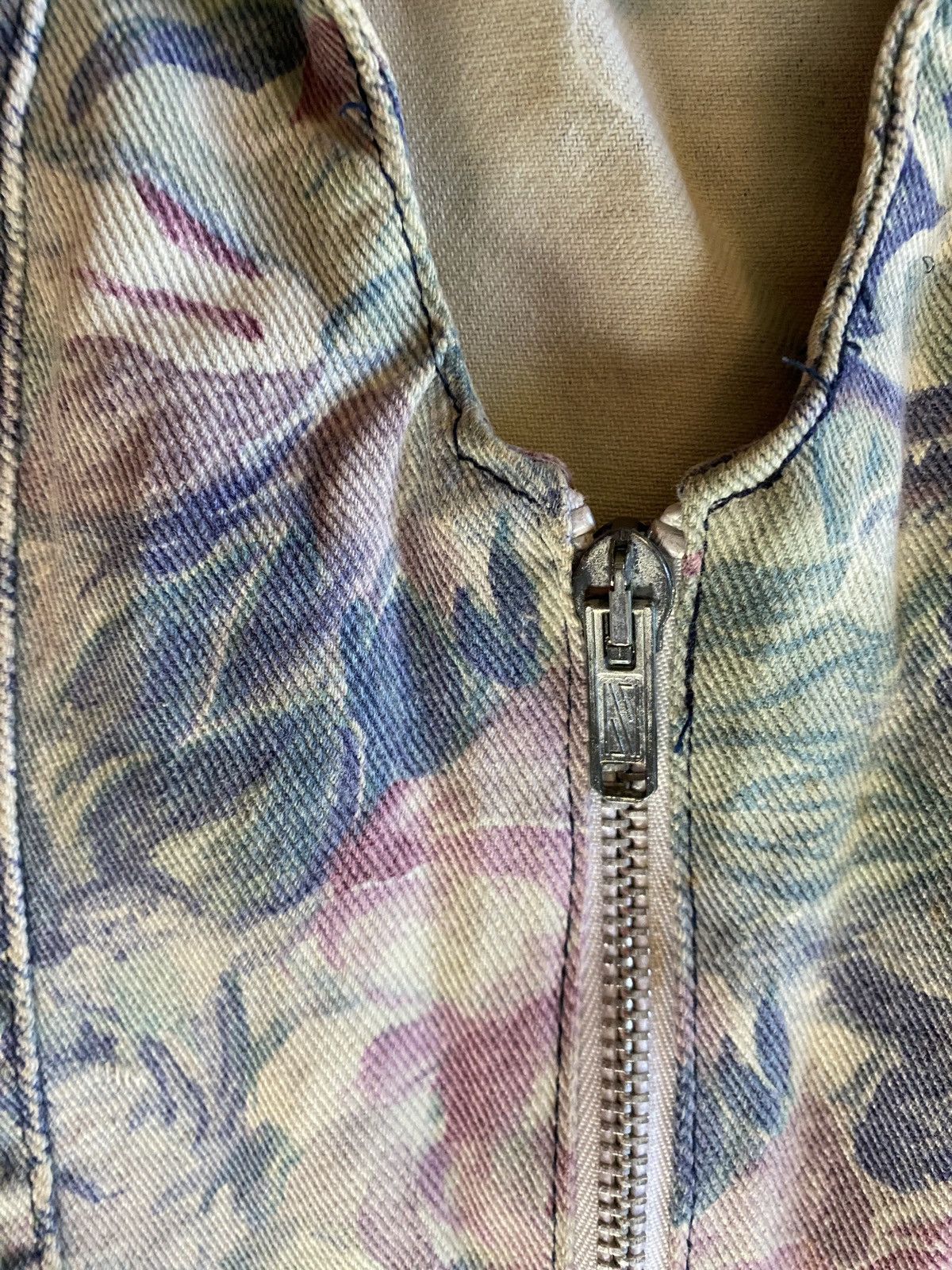 Retrofit Vintage 80’s Hollywood Blvd Floral Denim Full Zip Minidress Size S / US 4 / IT 40 - 8 Thumbnail