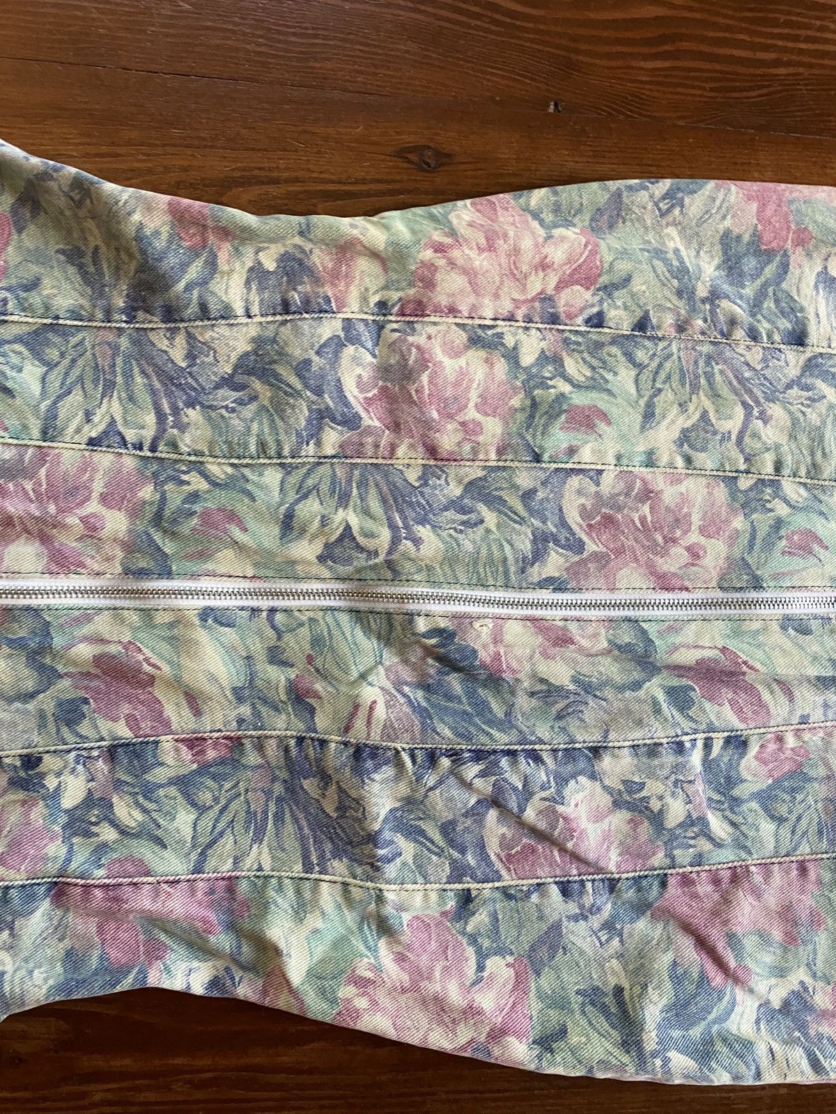 Retrofit Vintage 80’s Hollywood Blvd Floral Denim Full Zip Minidress Size S / US 4 / IT 40 - 4 Thumbnail