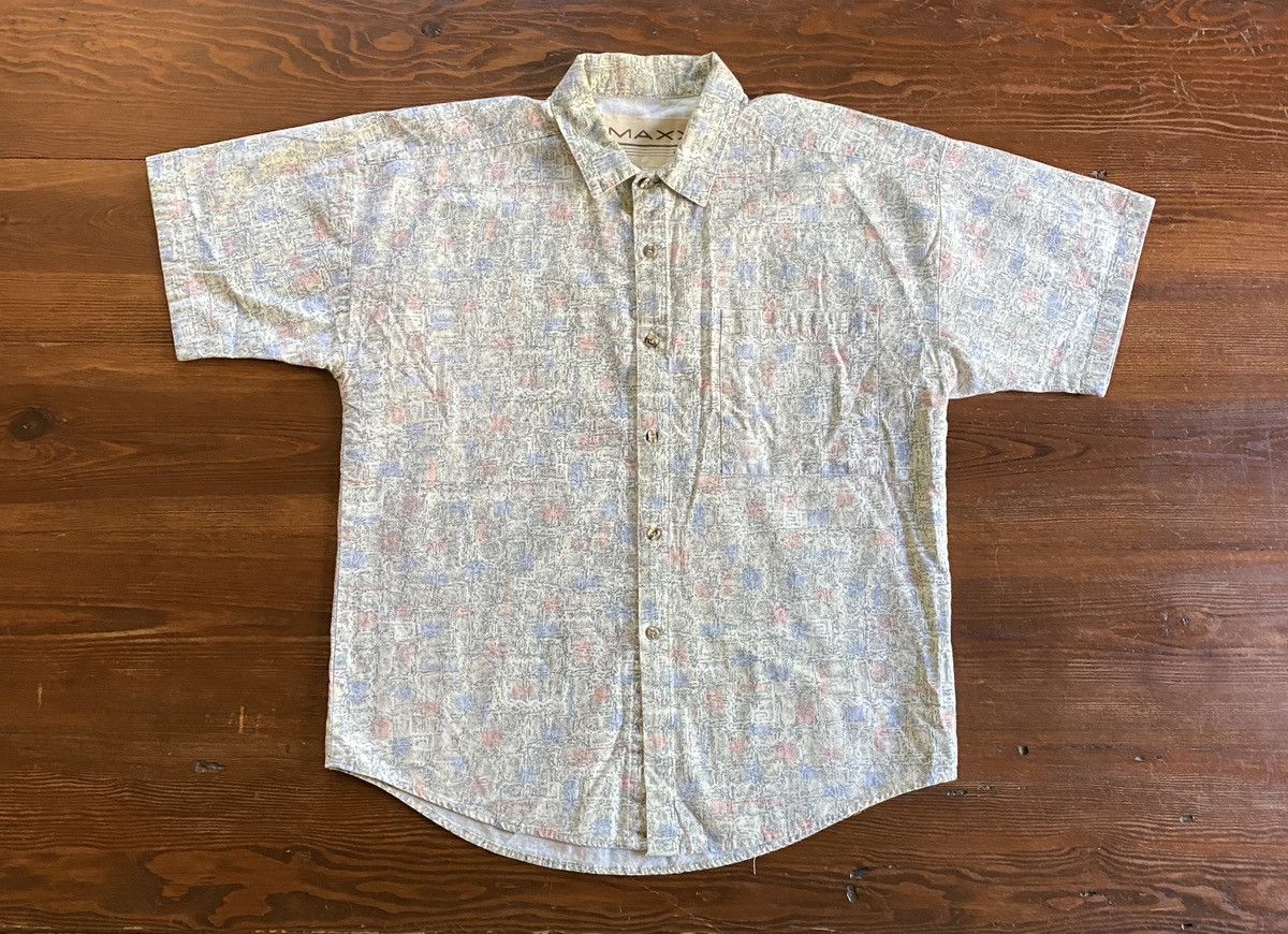 Vintage Vintage 80’s Maxx FM Abstract Oversized Button Up Size US M / EU 48-50 / 2 - 2 Thumbnail