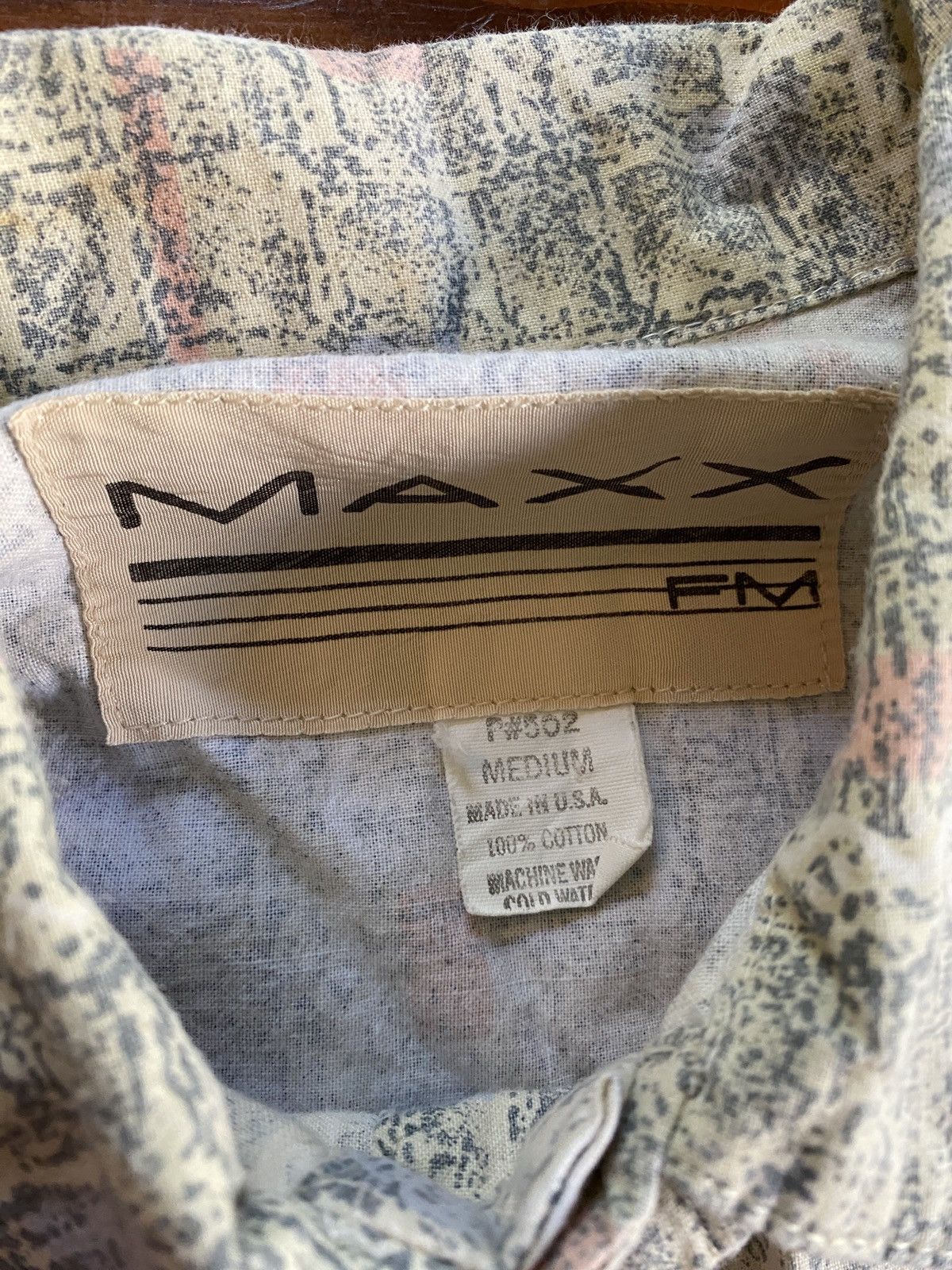 Vintage Vintage 80’s Maxx FM Abstract Oversized Button Up Size US M / EU 48-50 / 2 - 7 Thumbnail