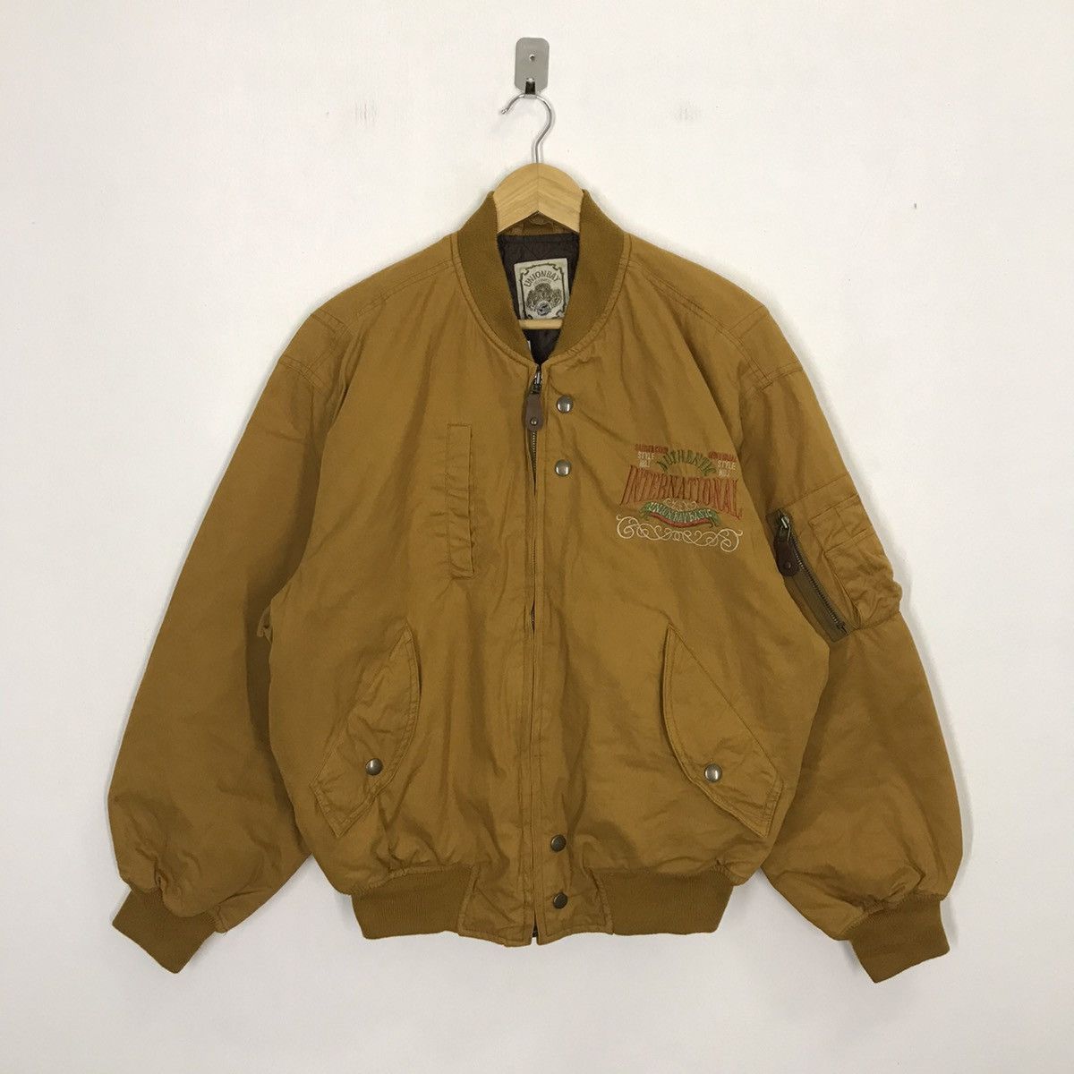 UNIONBAY × Vintage Unionbay Satisfaction International Embroidery Bomber Jacket Size US L / EU 52-54 / 3 - 2 Thumbnail