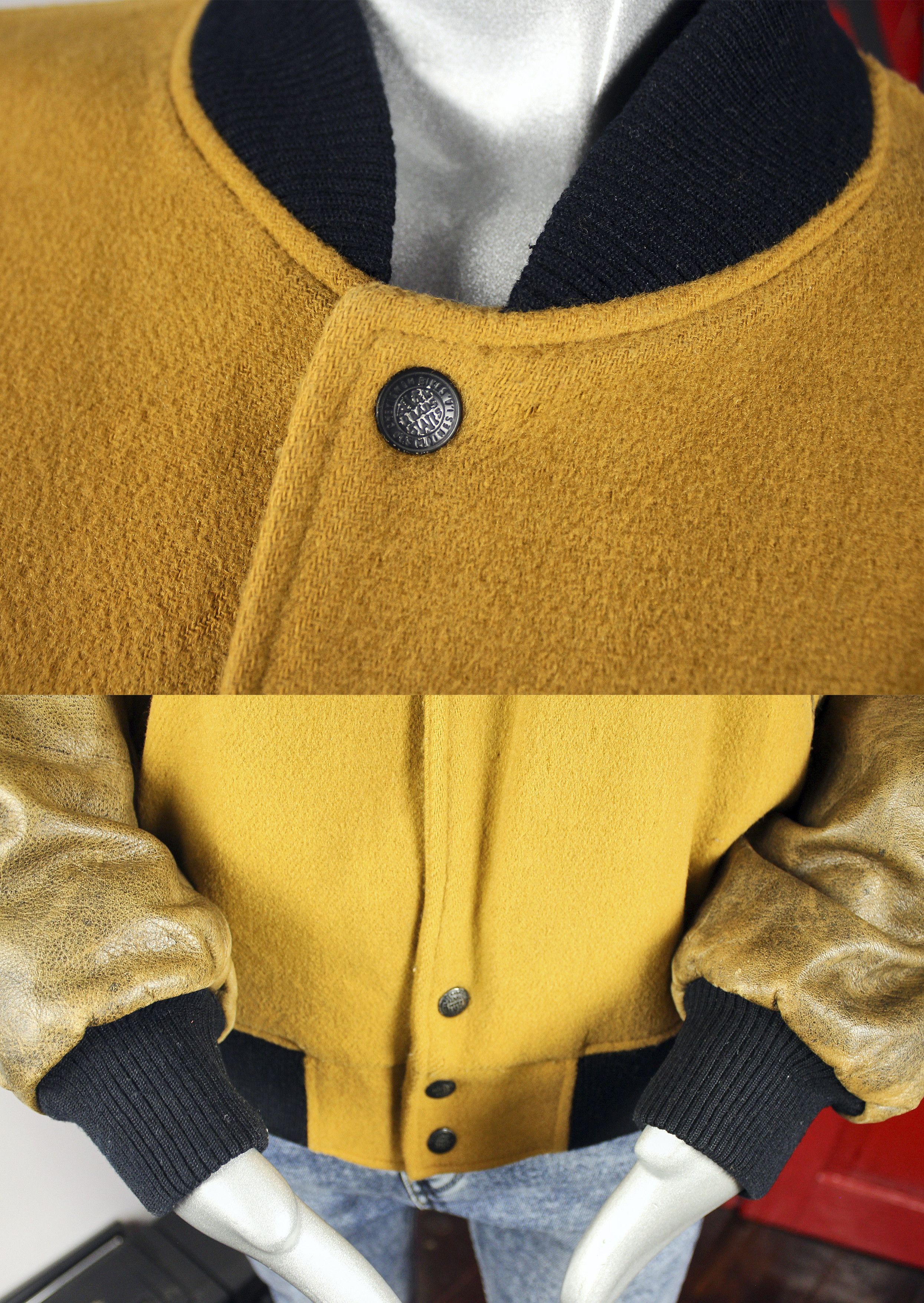 は*し様 vtg 80s short wool bomber jacket か*つ様 80s vtg solid short wool bomber jac