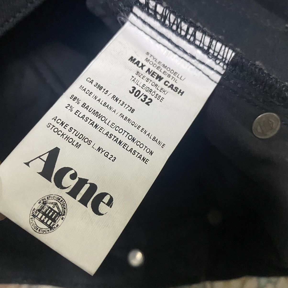 Acne Studios Acne Studios Max New Cash Skinny Jeans Stretch Size US 30 / EU 46 - 16 Thumbnail