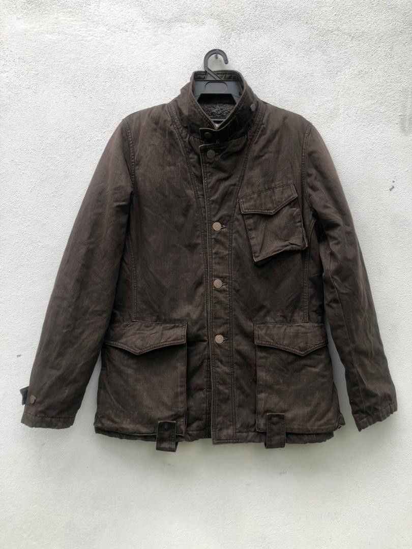 image of John Bull Vintage Johnbull Pocket Travis Scott Fashion Style Jacket in Coco Brown (Size Large)