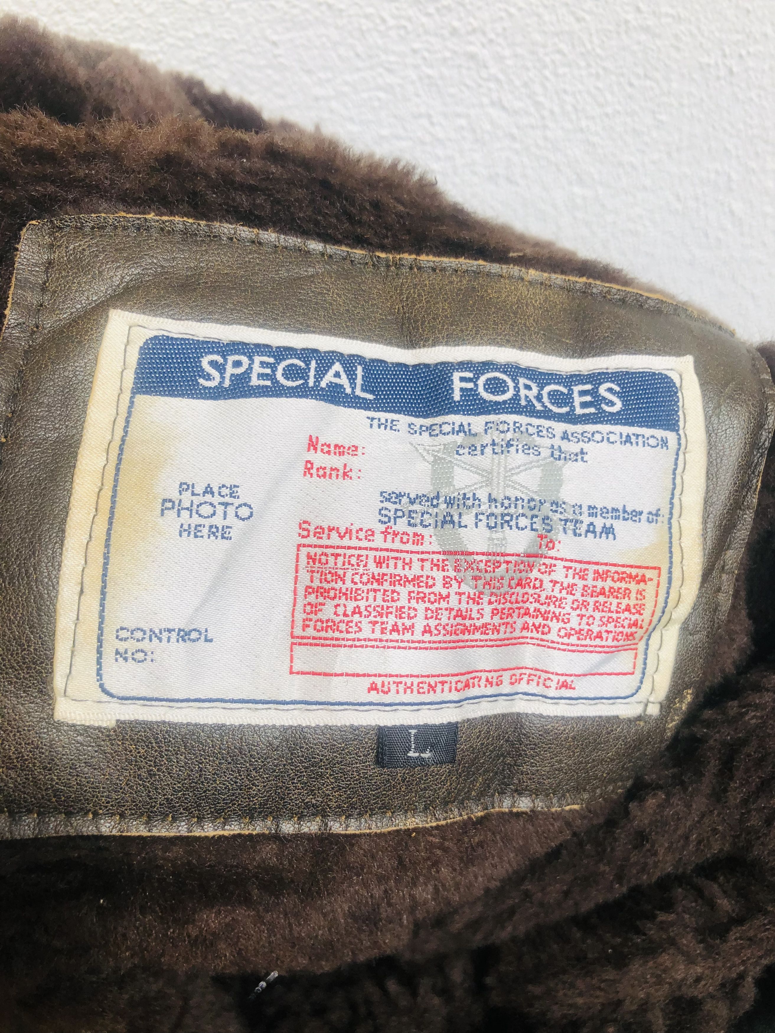 Japanese Brand × Vintage Vintage Special Forces Leather Jacket Design Fashion Style Size US L / EU 52-54 / 3 - 9 Thumbnail