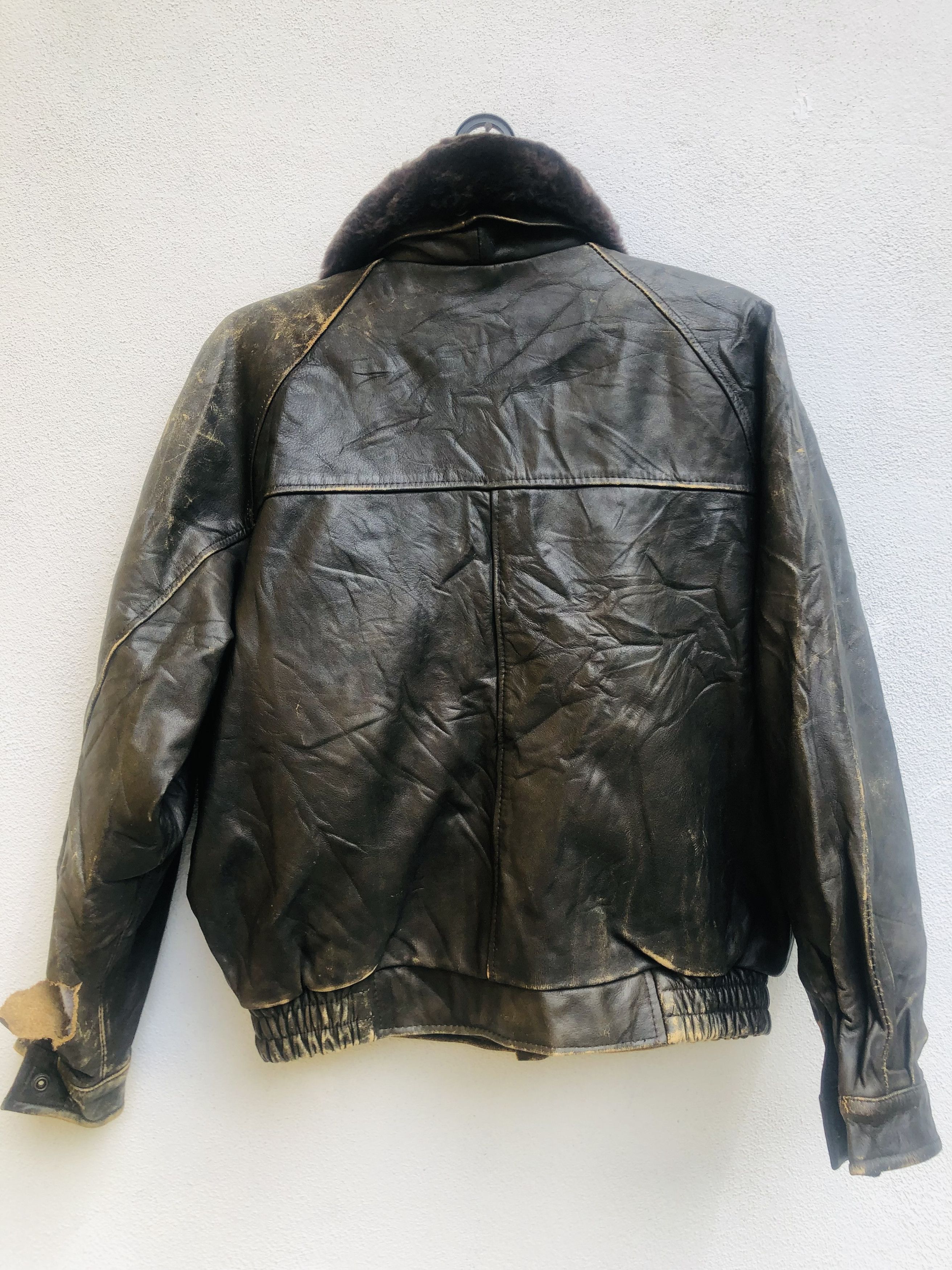 Japanese Brand × Vintage Vintage Special Forces Leather Jacket Design Fashion Style Size US L / EU 52-54 / 3 - 3 Thumbnail