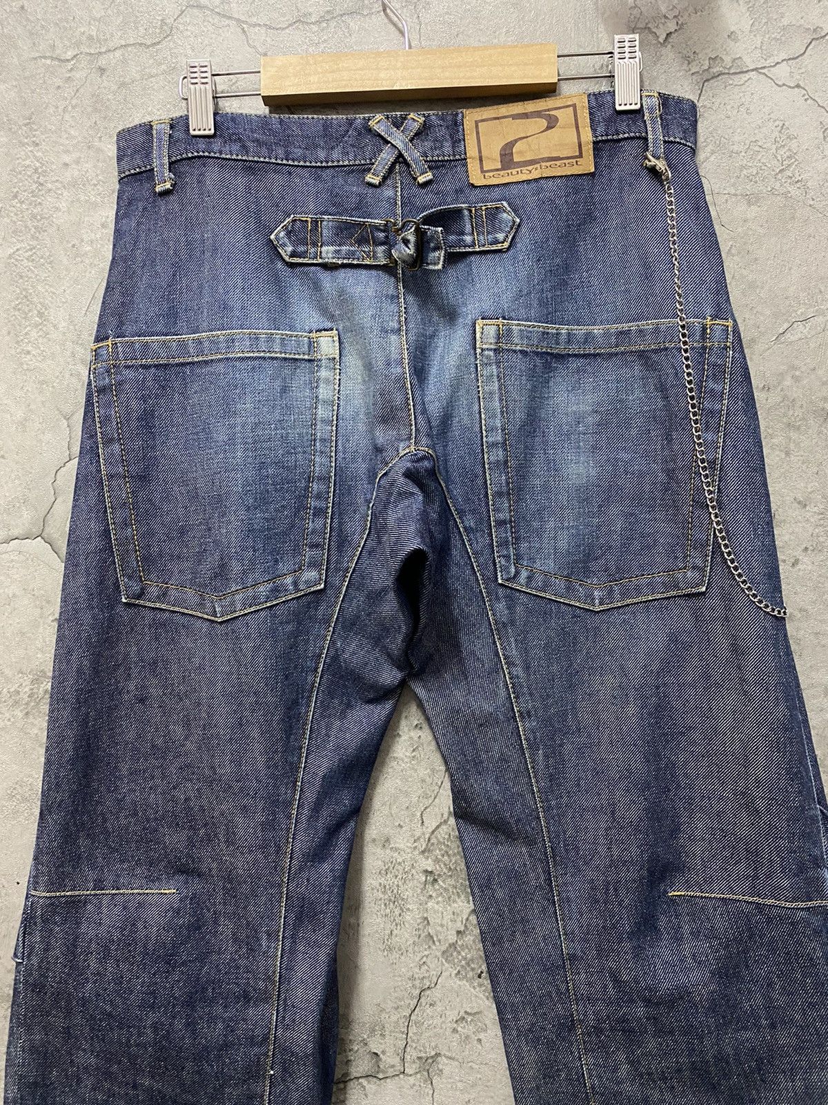 20471120 × Beauty Beast Archive 90’s Beauty Beast Engineered Buckle Back Denim Pants Size US 32 / EU 48 - 12 Thumbnail