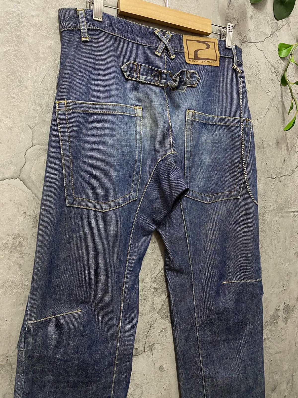 20471120 × Beauty Beast Archive 90’s Beauty Beast Engineered Buckle Back Denim Pants Size US 32 / EU 48 - 14 Thumbnail